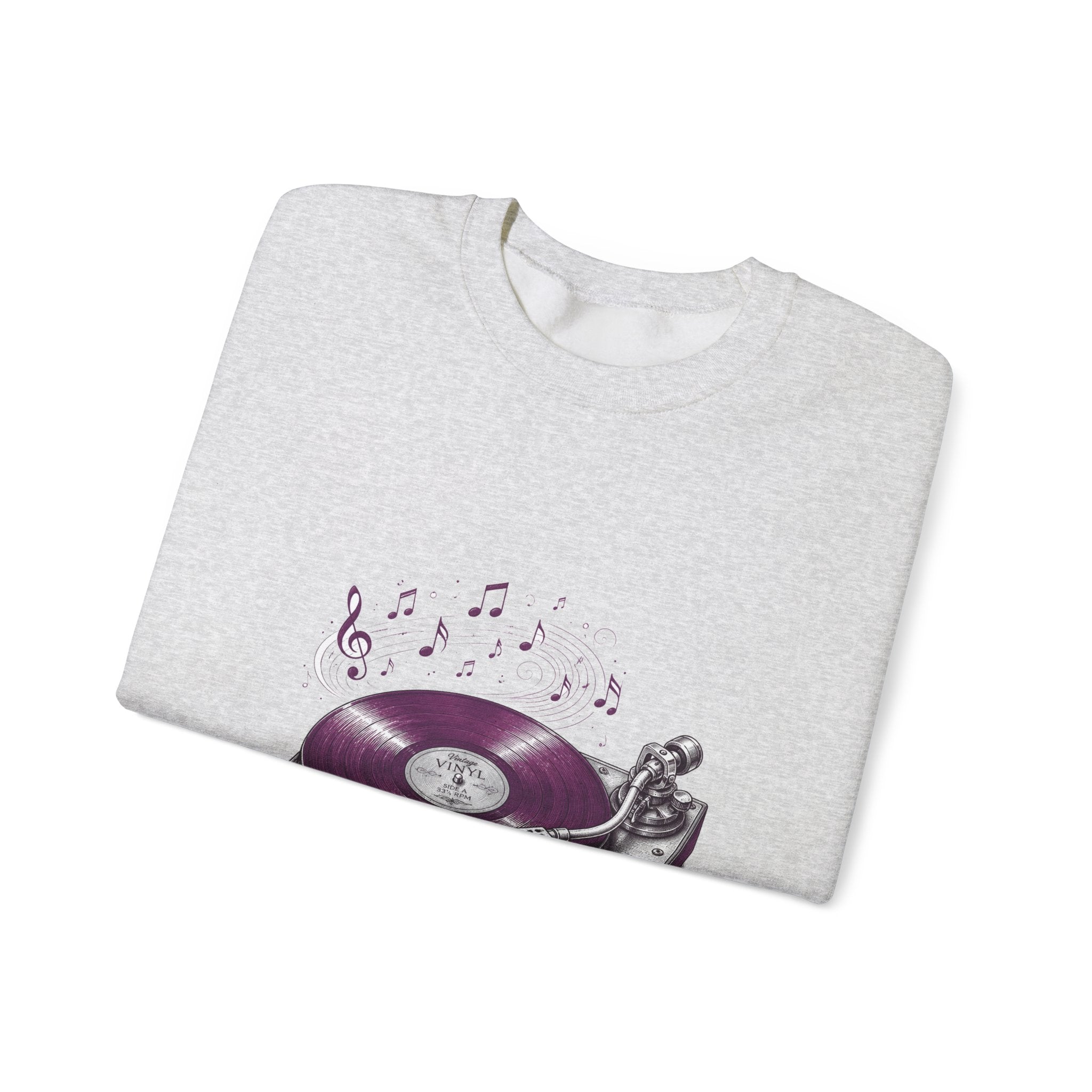 Matching Couple Sweatshirt - Vinyl & Cassette Matching Couple Crewneck Sweatshirt Hand-Drawn Art His Hers Best Friend Gift - Design A