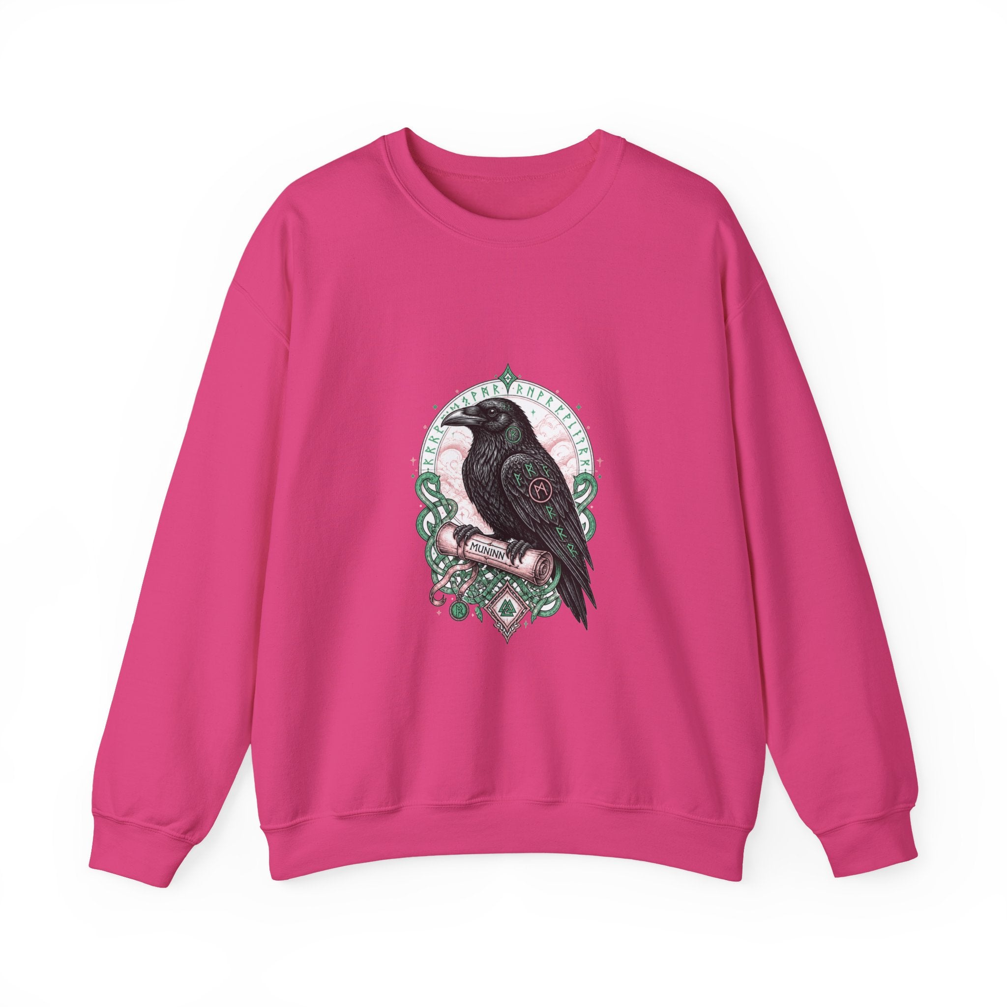 Matching Couple Sweatshirt - Huginn & Muninn Matching Couple Crewneck Sweatshirt Hand-Drawn Art His Hers Best Friend Gift - Design B