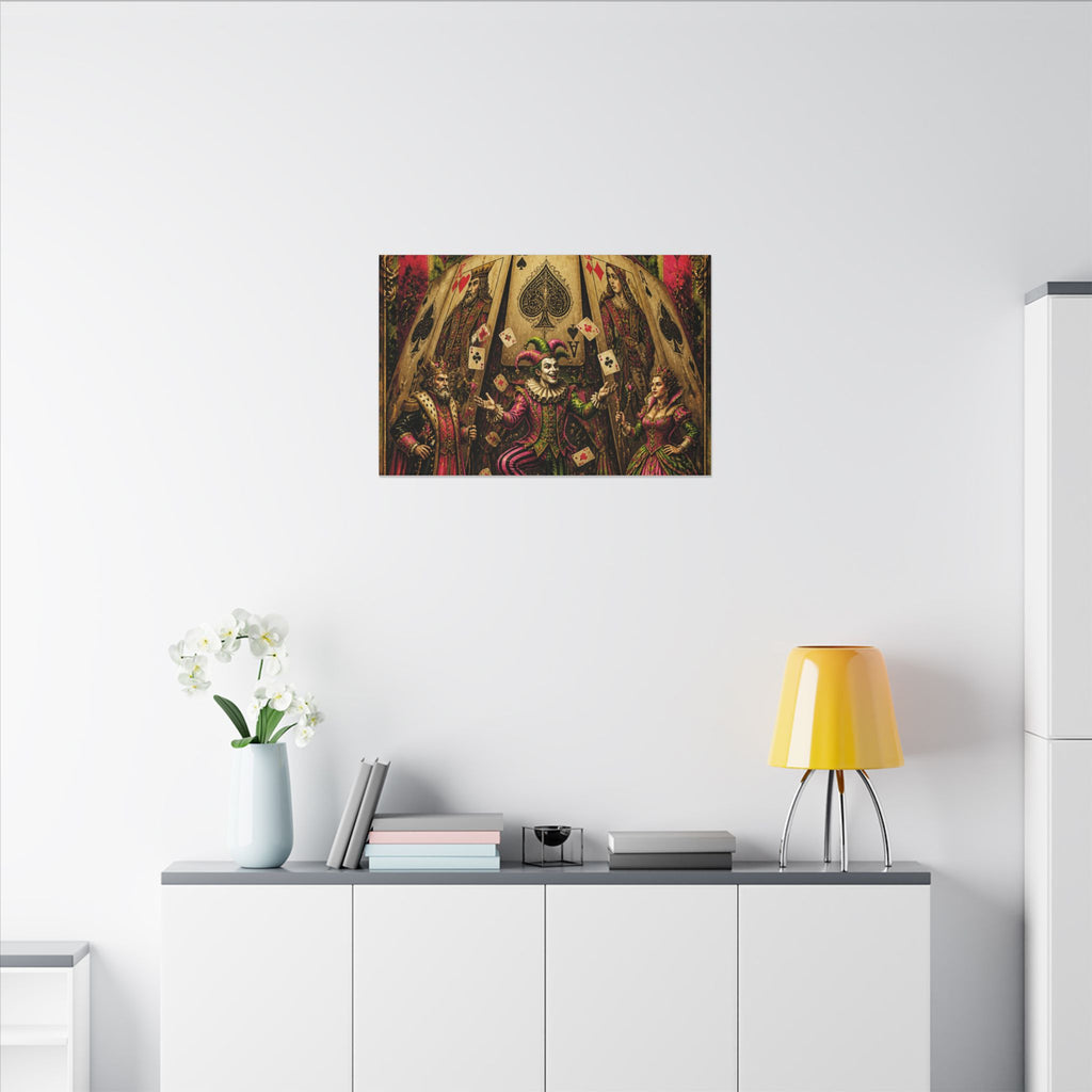 Playing Cards Tent Wall Art Canvas 16×20 Baroque Home Office Decor Maximalist Print