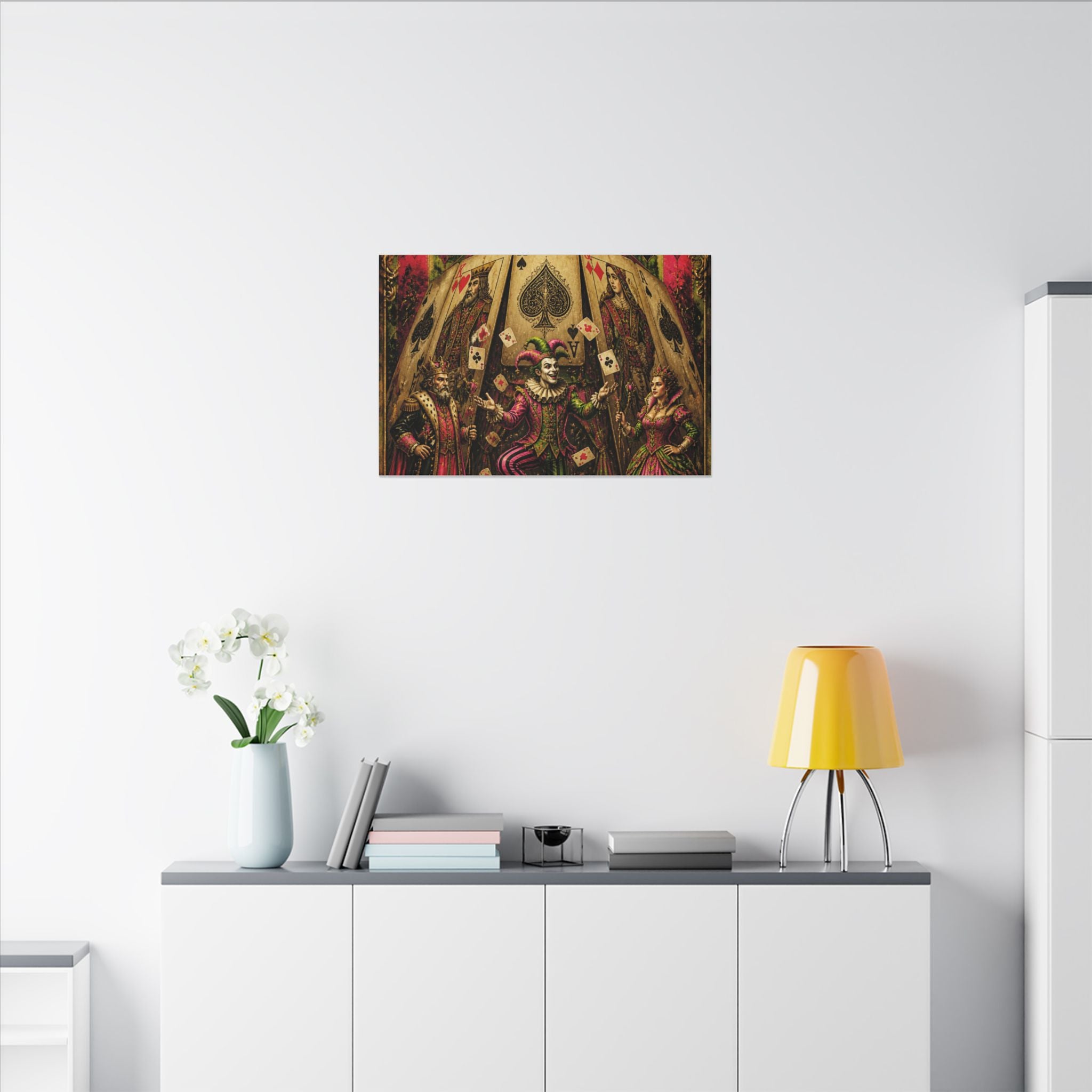 Playing Cards Tent Wall Art Canvas 16×20 Baroque Home Office Decor Maximalist Print