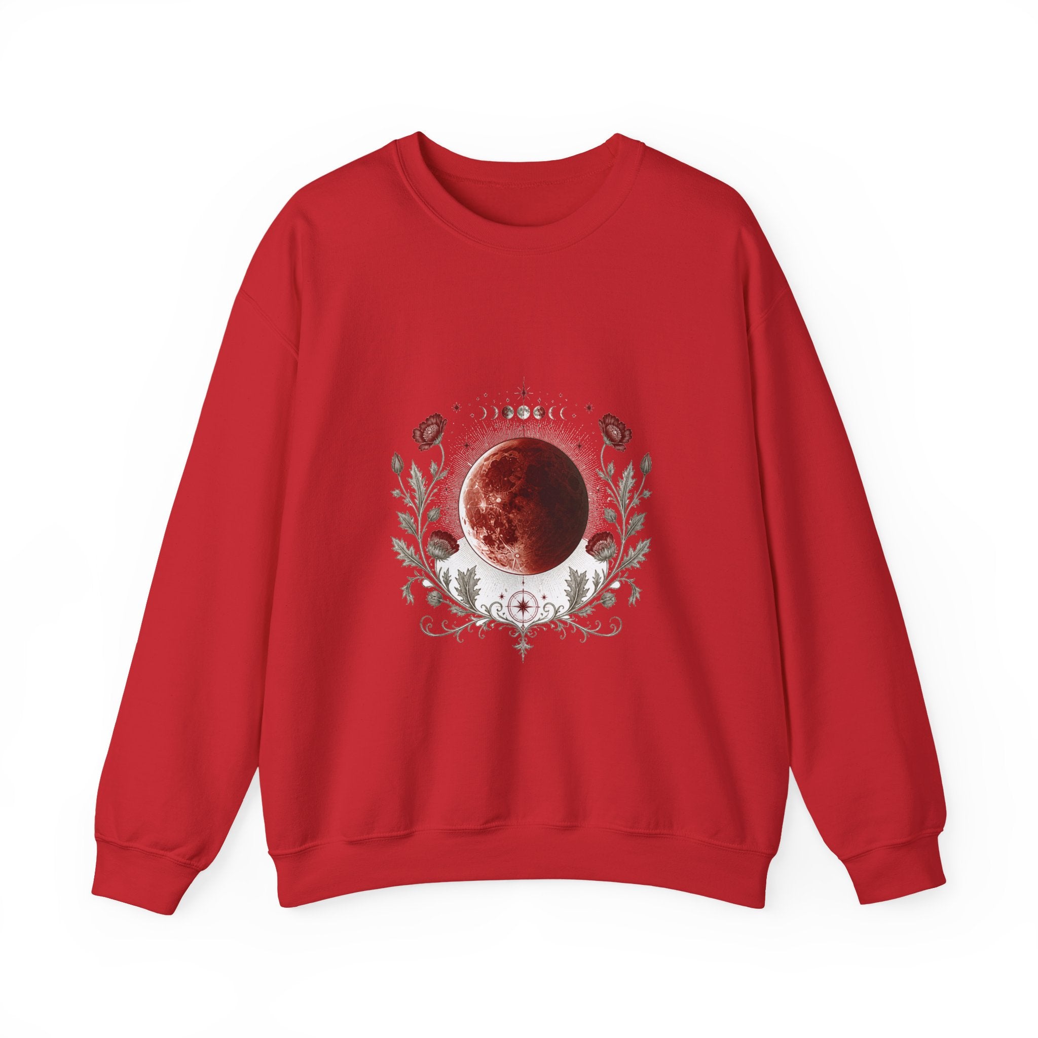 Matching Couple Sweatshirt - Solar & Lunar Eclipse Matching Couple Comfort Colors Crew Vintage Art His Hers Honeymoon Gift - Design B