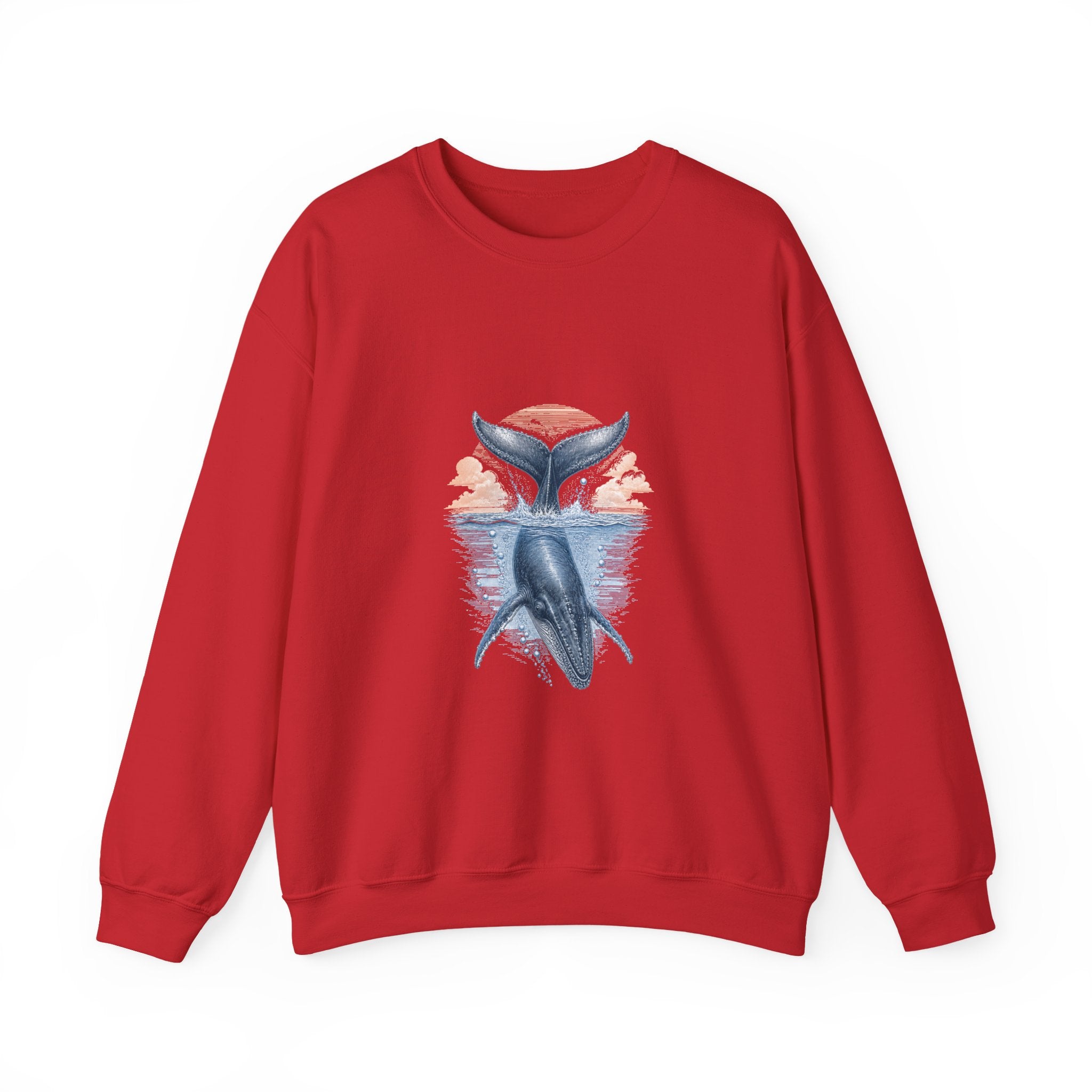 Matching Couple Sweatshirt - Eagle & Whale Matching Couple Comfort Colors Crew Vintage Art His Hers Honeymoon Gift - Design B