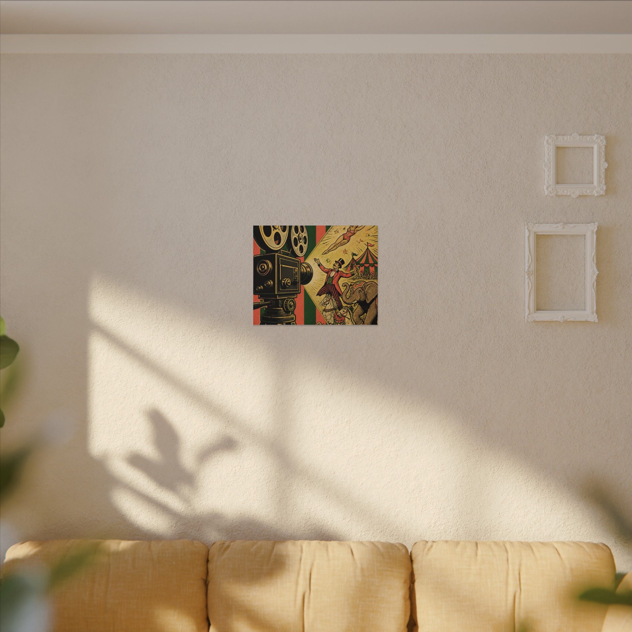 Film Camera Projector Show Wall Art Canvas 16×20 Pop Art Living Room Decor Maximalist Print