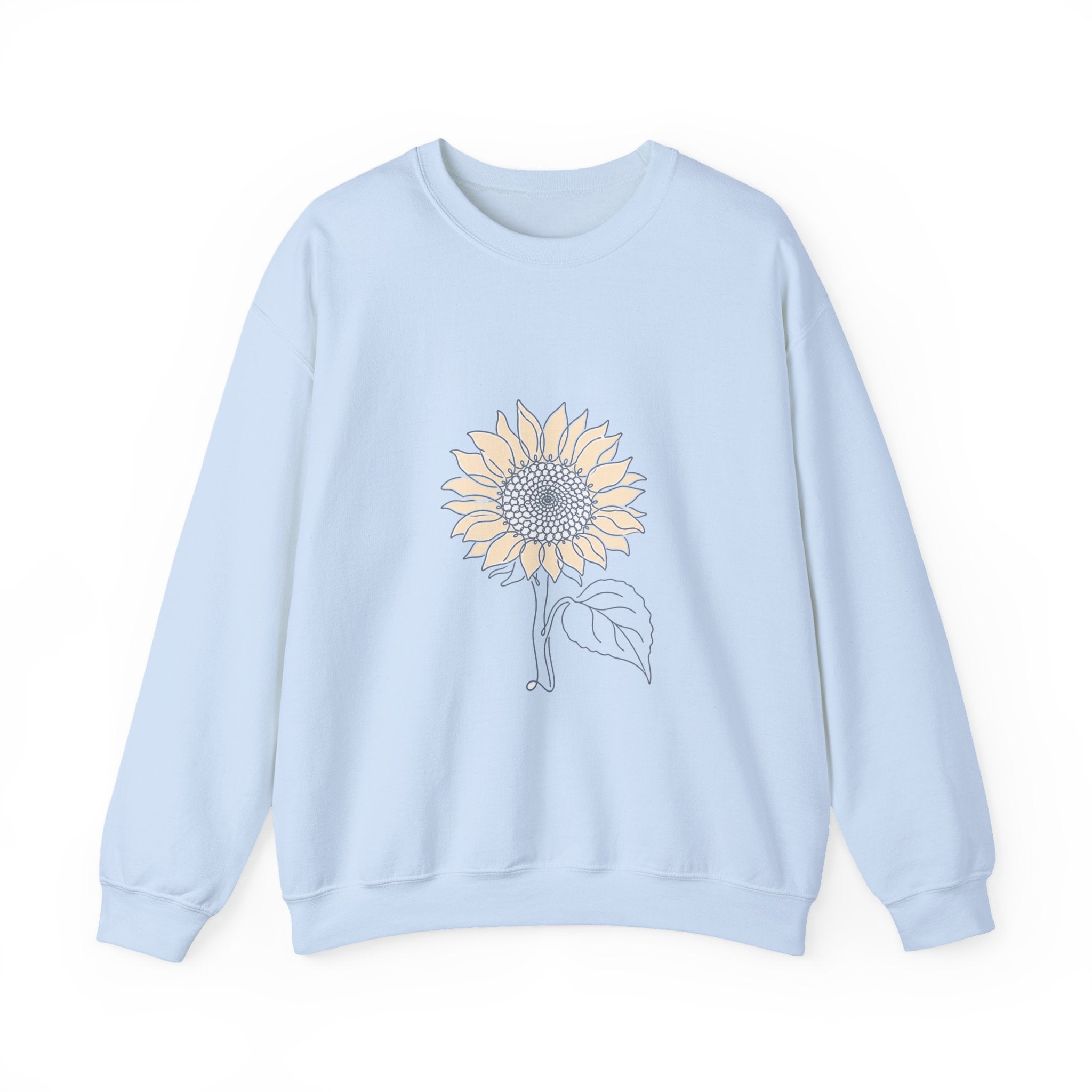 Matching Couple Sweatshirt - Sunflower & Moonflower Matching Couple Premium Fleece Sweatshirt Minimalist Art His Hers Christmas Gift - Design A