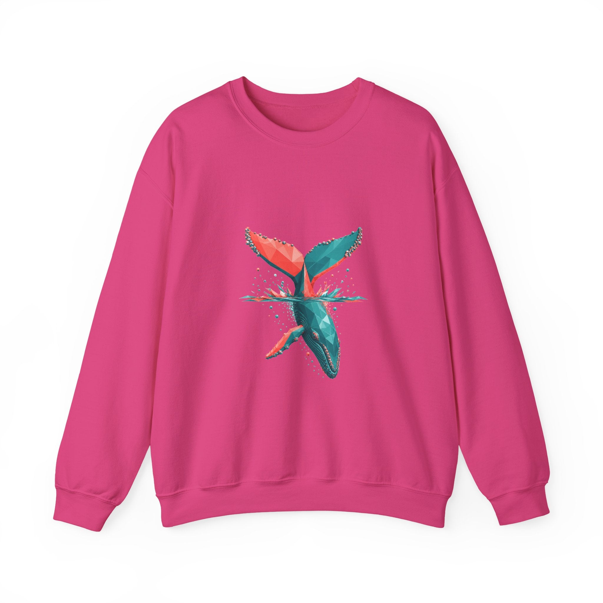 Matching Couple Sweatshirt - Eagle & Whale Matching Couple Comfort Colors Crew Geometric Art His Hers Love Gift - Design B