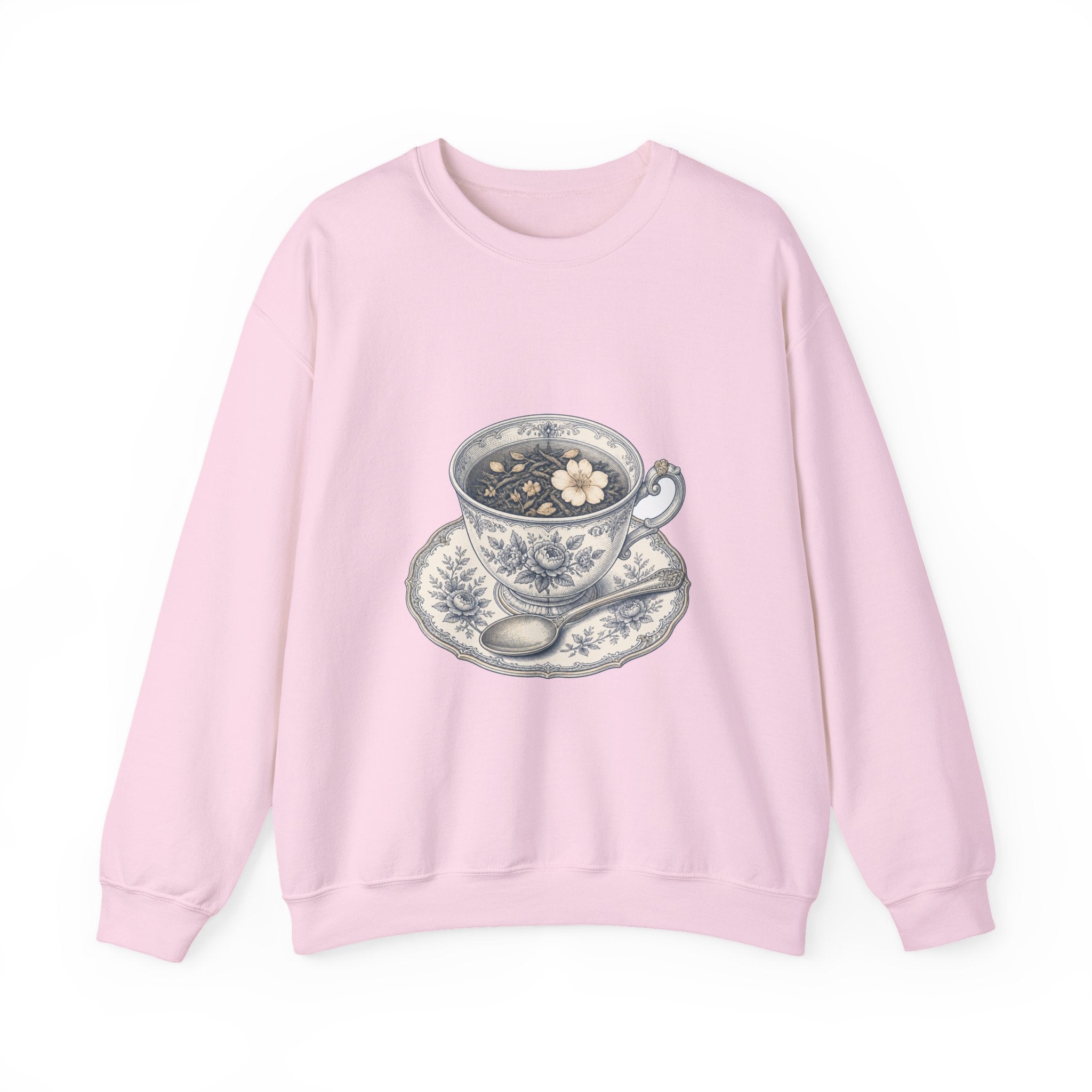 Matching Couple Sweatshirt - Coffee & Tea Matching Couple Comfort Colors Crew Vintage Art His Hers Honeymoon Gift - Design B