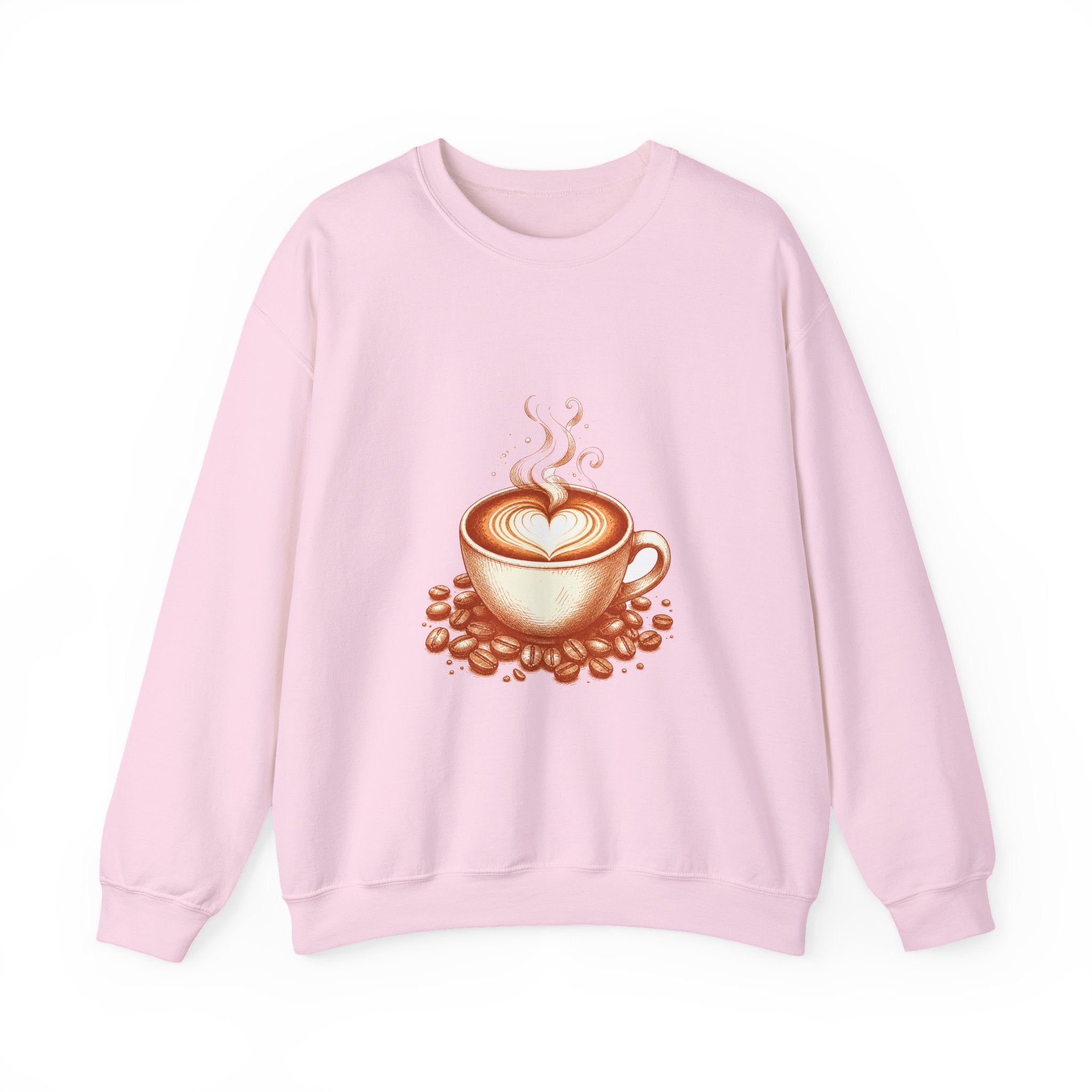 Matching Couple Sweatshirt - Coffee & Tea Matching Couple Crewneck Sweatshirt Hand-Drawn Art His Hers Best Friend Gift - Design A