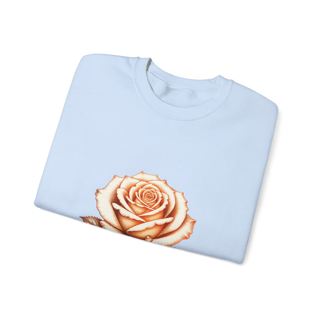 Matching Couple Sweatshirt - Rose & Thorn Matching Couple Premium Fleece Sweatshirt Hand-Drawn Art His Hers Anniversary Gift - Design A