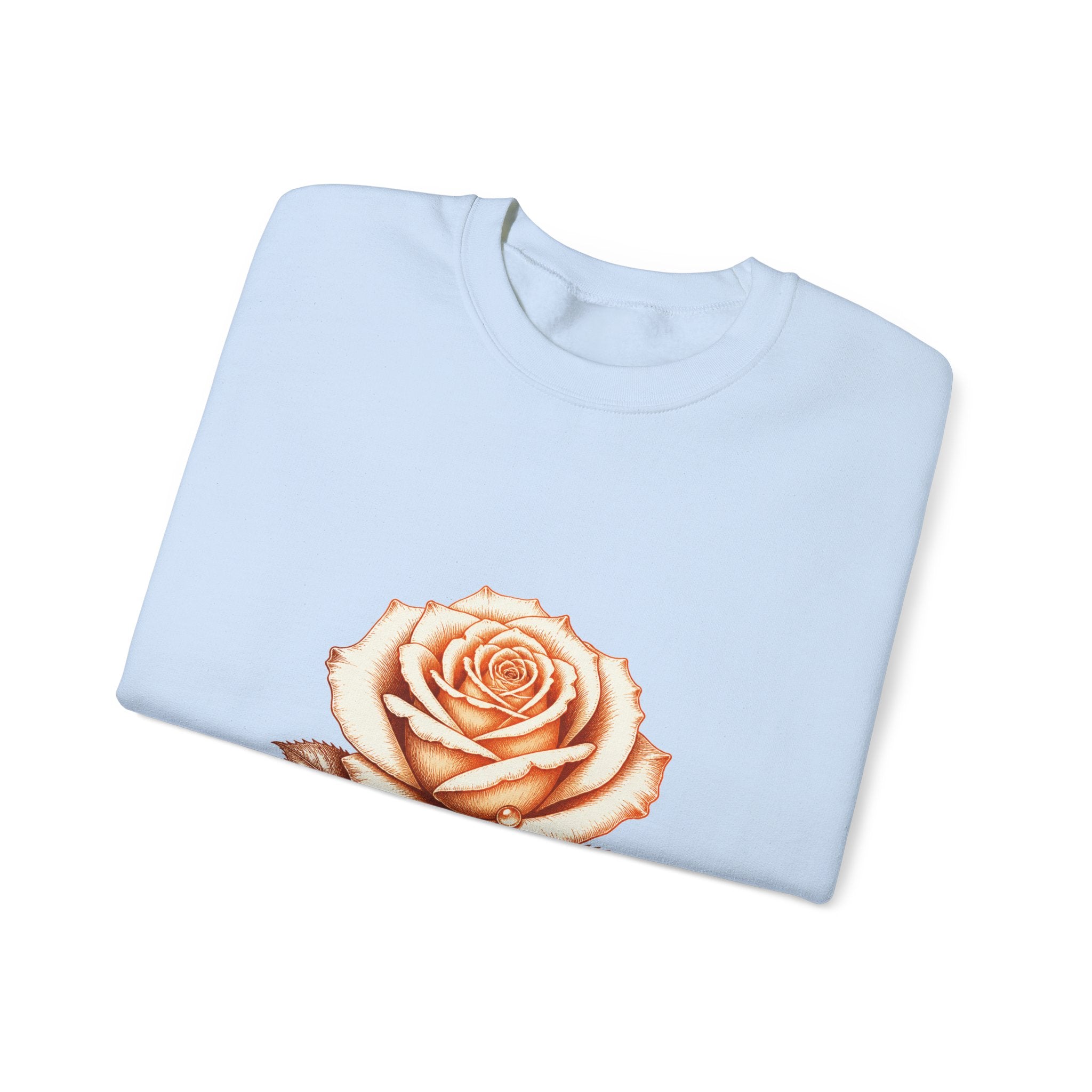 Matching Couple Sweatshirt - Rose & Thorn Matching Couple Premium Fleece Sweatshirt Hand-Drawn Art His Hers Anniversary Gift - Design A