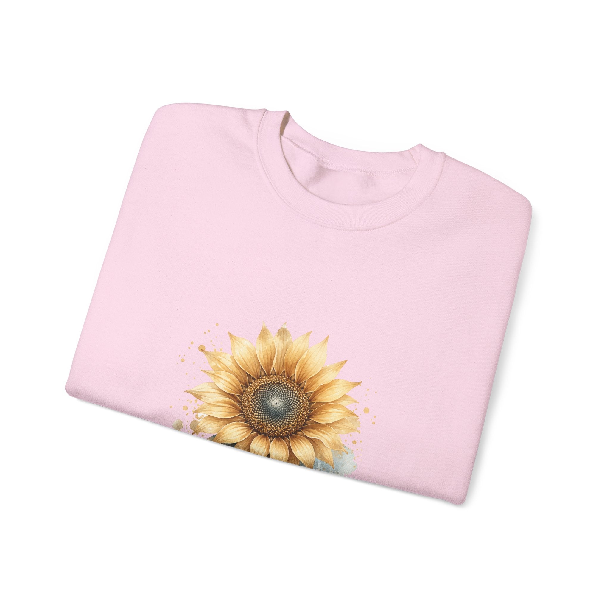 Matching Couple Sweatshirt - Sunflower & Moonflower Matching Couple Comfort Colors Crew Watercolor Art His Hers Birthday Gift - Design A