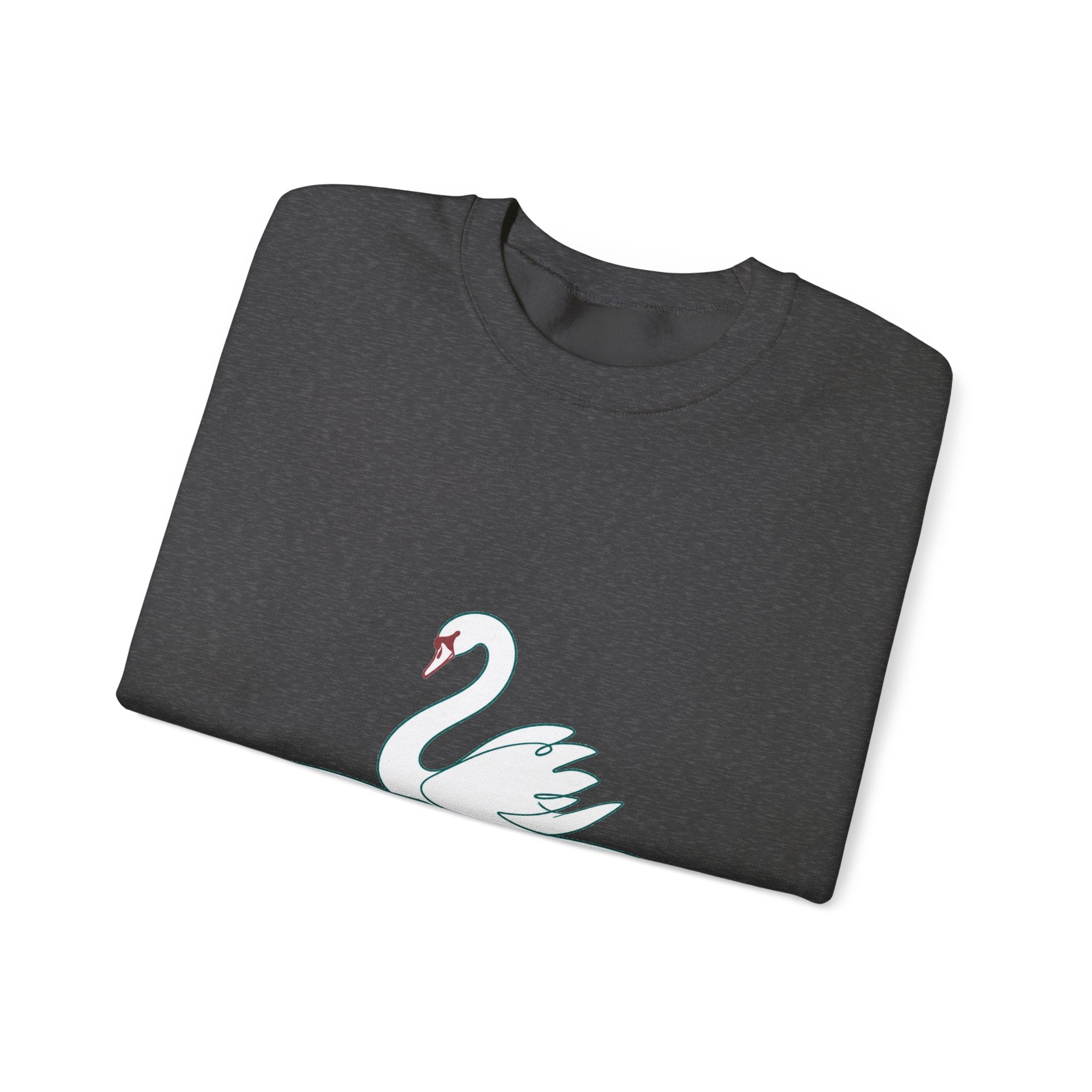 Matching Couple Sweatshirt - Raven & Swan Matching Couple Premium Fleece Sweatshirt Minimalist Art His Hers Christmas Gift - Design B