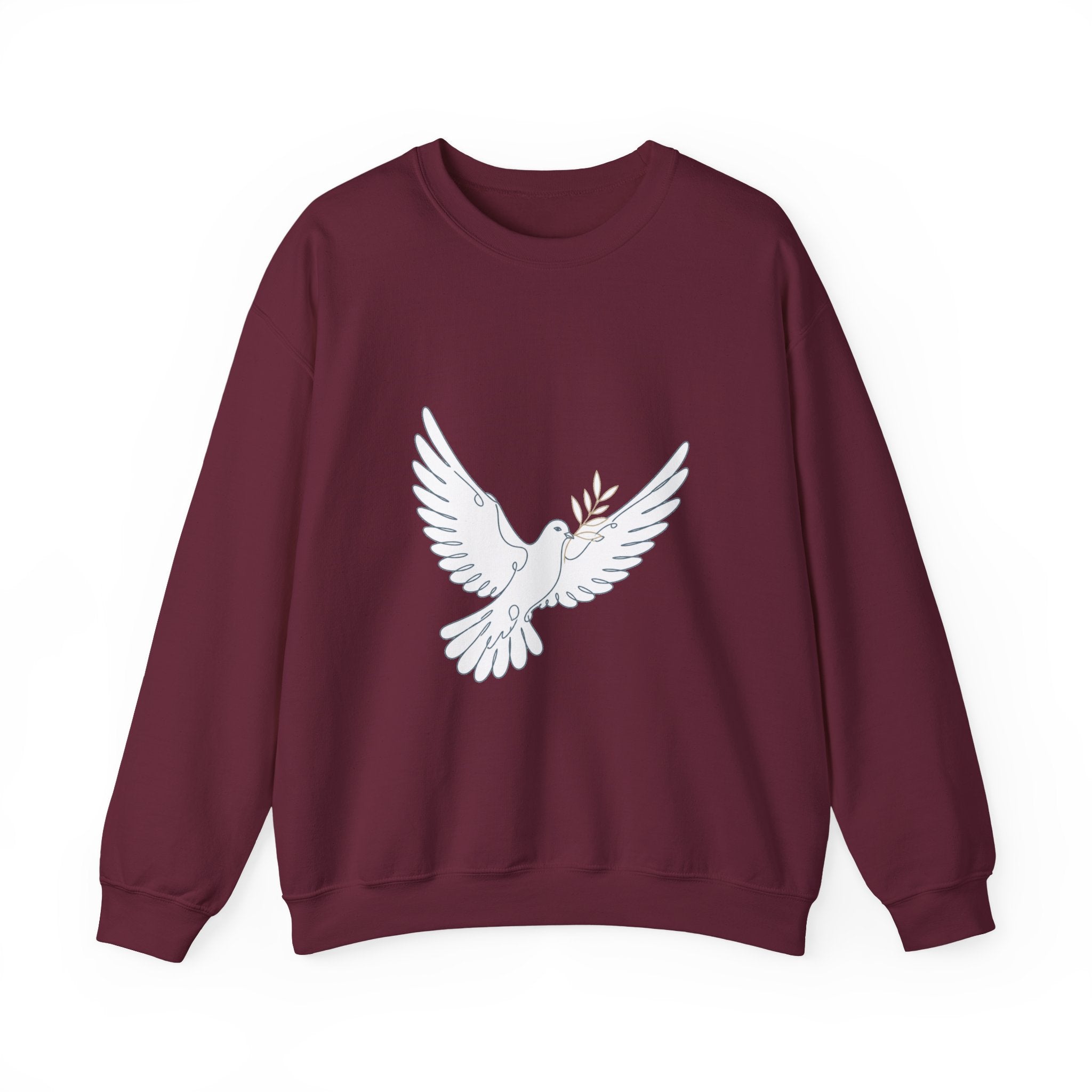 Matching Couple Sweatshirt - Wolf & Dove Matching Couple Comfort Colors Crew Minimalist Art His Hers Christmas Gift - Design B