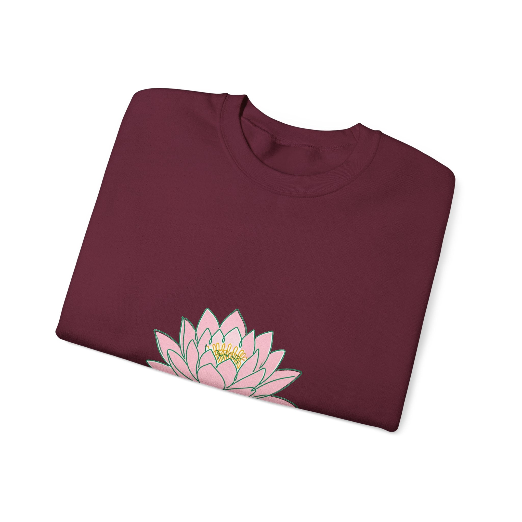 Matching Couple Sweatshirt - Open & Closed Lotus Matching Couple Premium Fleece Sweatshirt Minimalist Art His Hers Christmas Gift - Design A