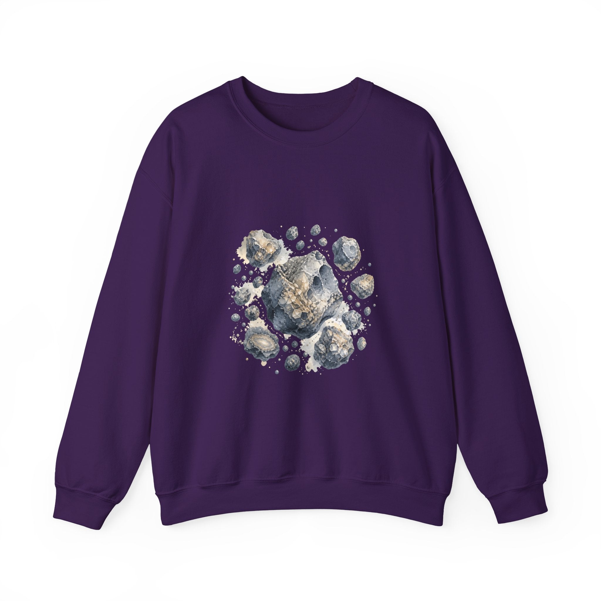 Matching Couple Sweatshirt - Comet & Asteroid Matching Couple Comfort Colors Crew Watercolor Art His Hers Birthday Gift - Design B