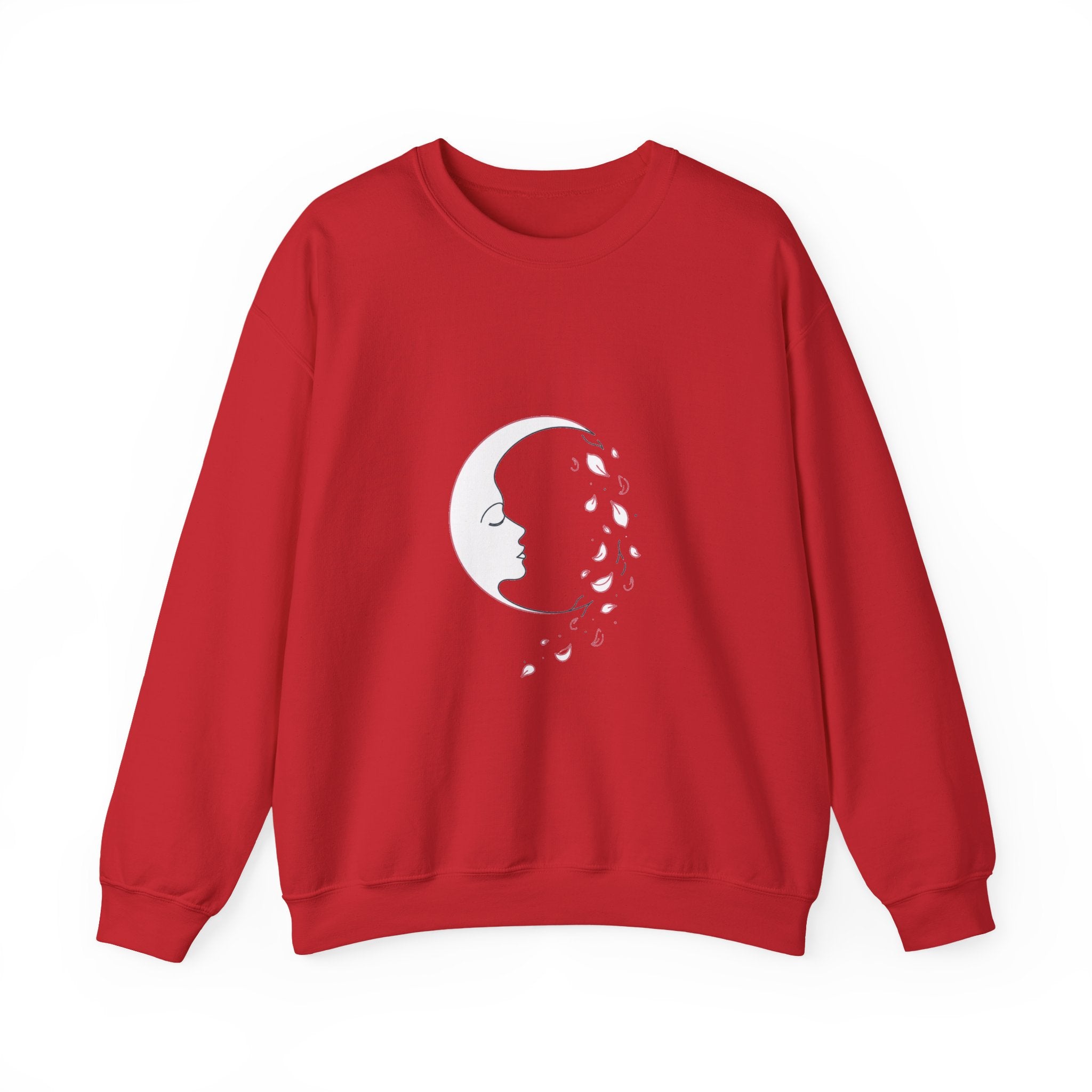 Matching Couple Sweatshirt - Waxing & Waning Moon Matching Couple Comfort Colors Crew Minimalist Art His Hers Christmas Gift - Design B