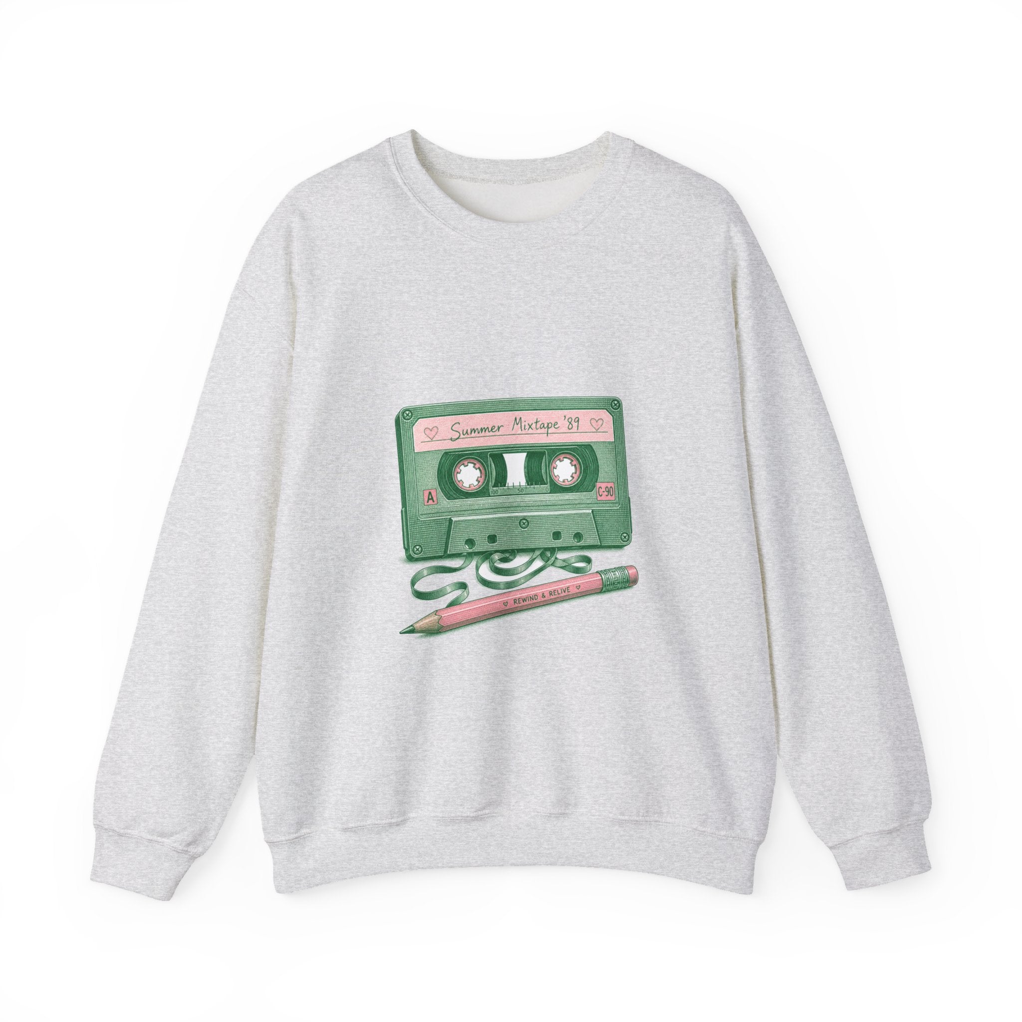 Matching Couple Sweatshirt - Vinyl & Cassette Matching Couple Comfort Colors Crew Vintage Art His Hers Honeymoon Gift - Design B