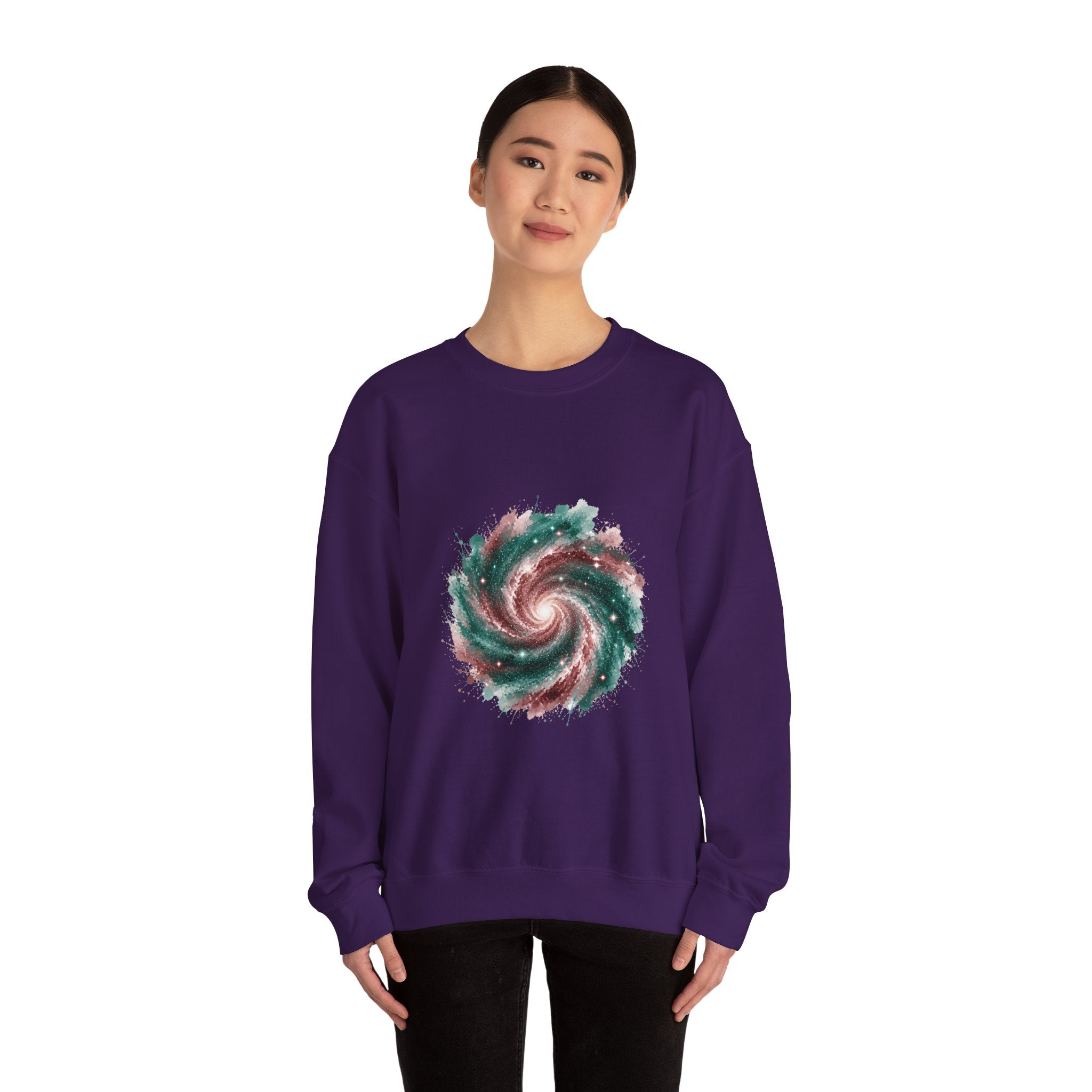 Matching Couple Sweatshirt - Galaxy & Supernova Matching Couple Comfort Colors Crew Watercolor Art His Hers Birthday Gift - Design A