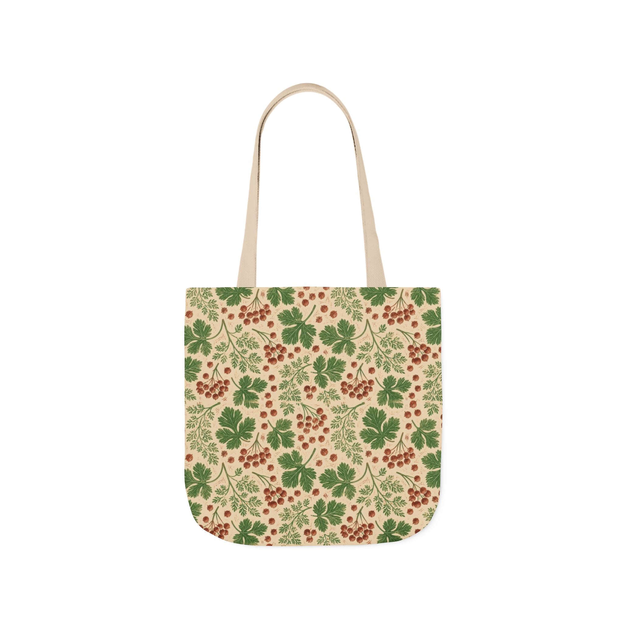 Coriander & Seeds Canvas Tote Bag Mediterranean Kitchen Linocut Design Italian Cottagecore Gift