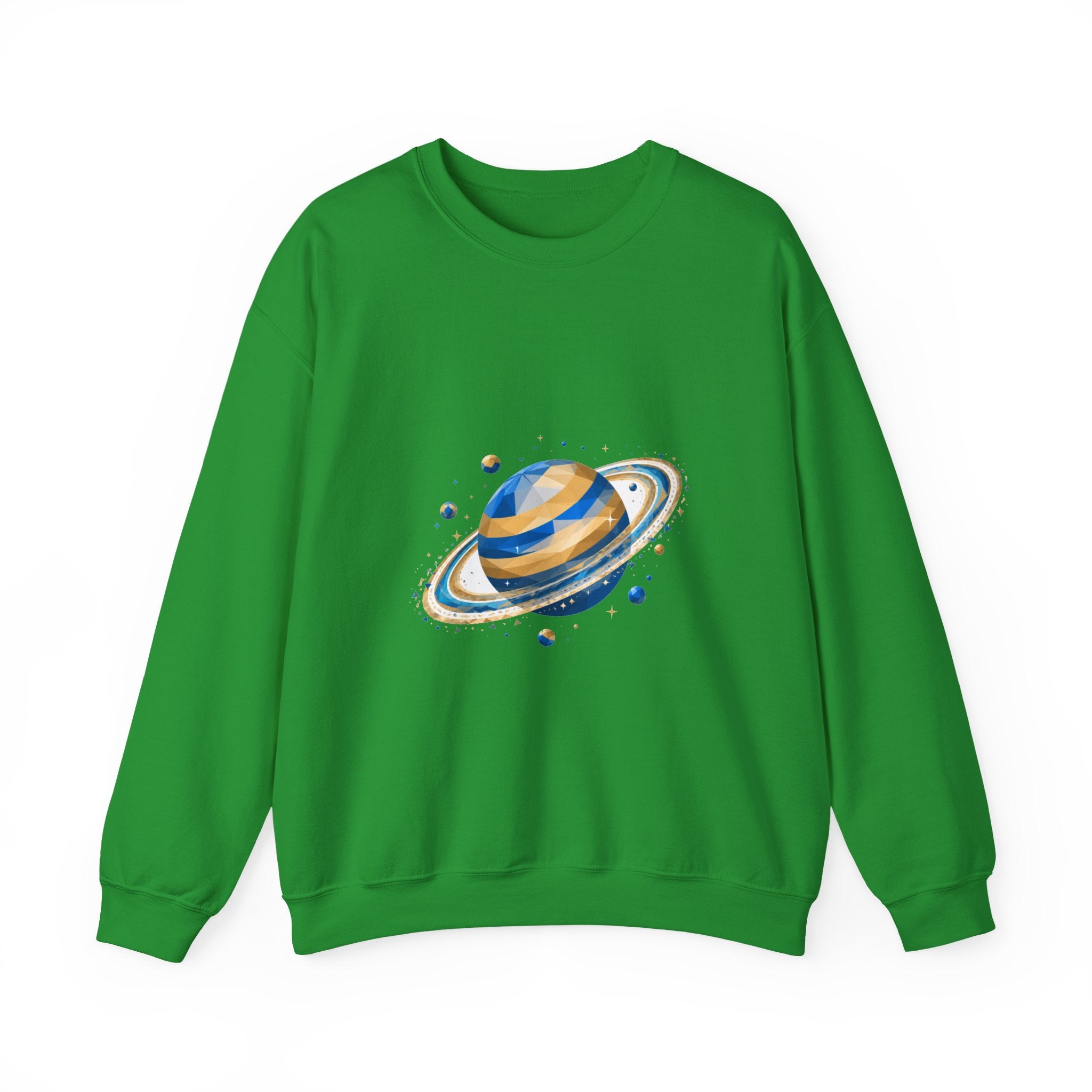 Matching Couple Sweatshirt - Astronaut & Planet Matching Couple Premium Fleece Sweatshirt Geometric Art His Hers Love Gift - Design B