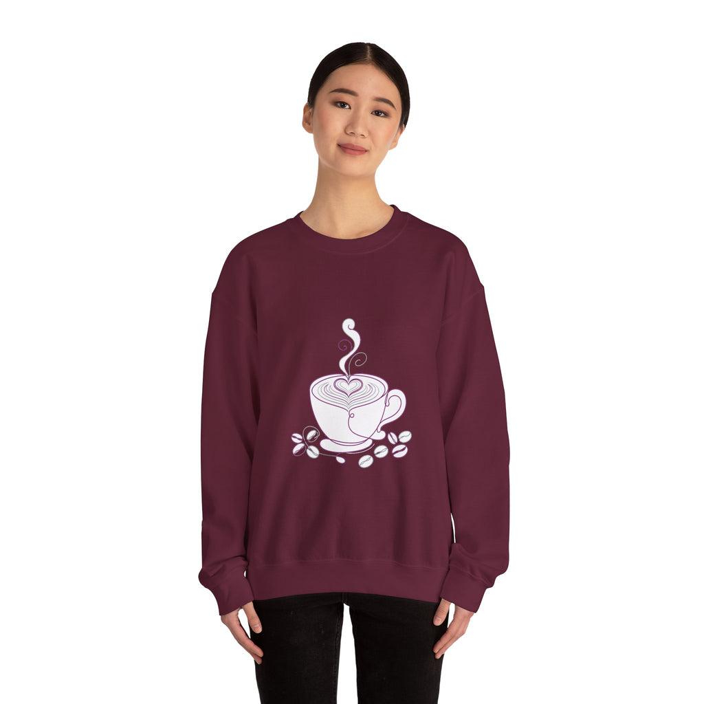 Matching Couple Sweatshirt - Coffee & Tea Matching Couple Comfort Colors Crew Minimalist Art His Hers Christmas Gift - Design A