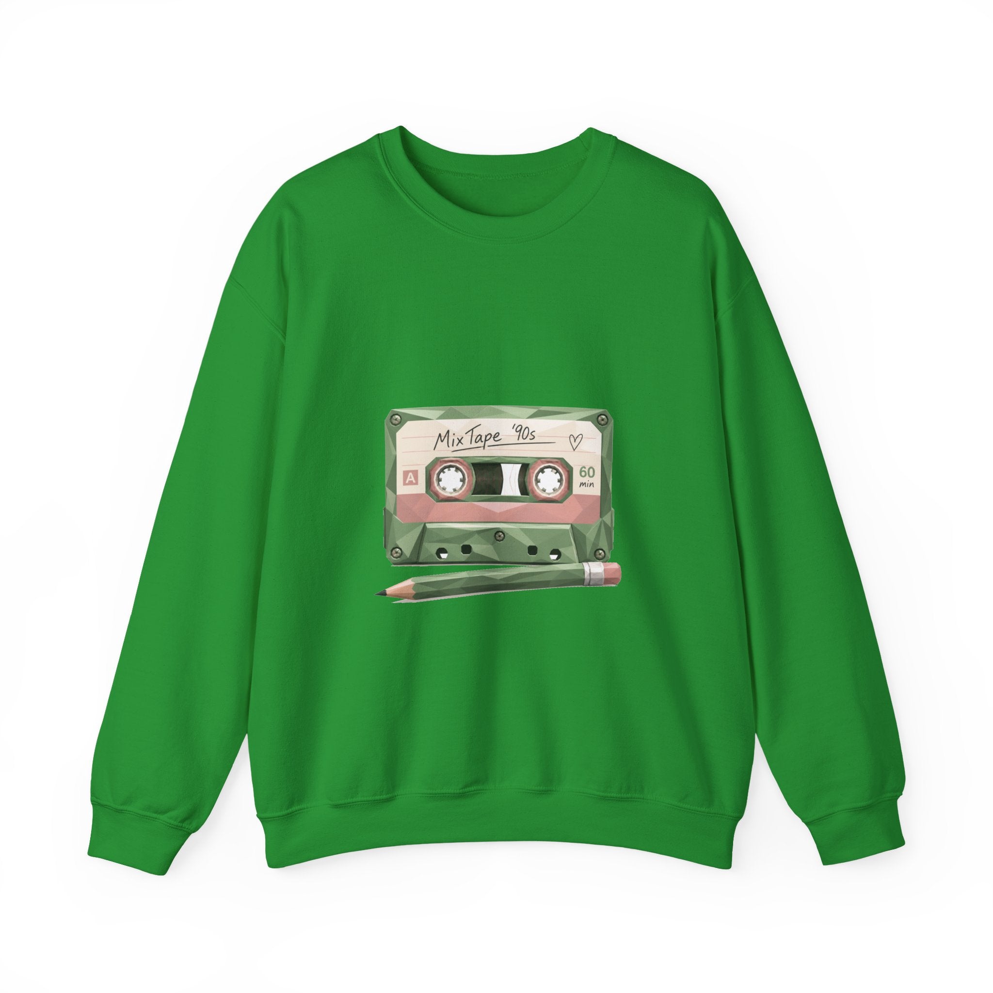 Matching Couple Sweatshirt - Vinyl & Cassette Matching Couple Comfort Colors Crew Geometric Art His Hers Love Gift - Design B