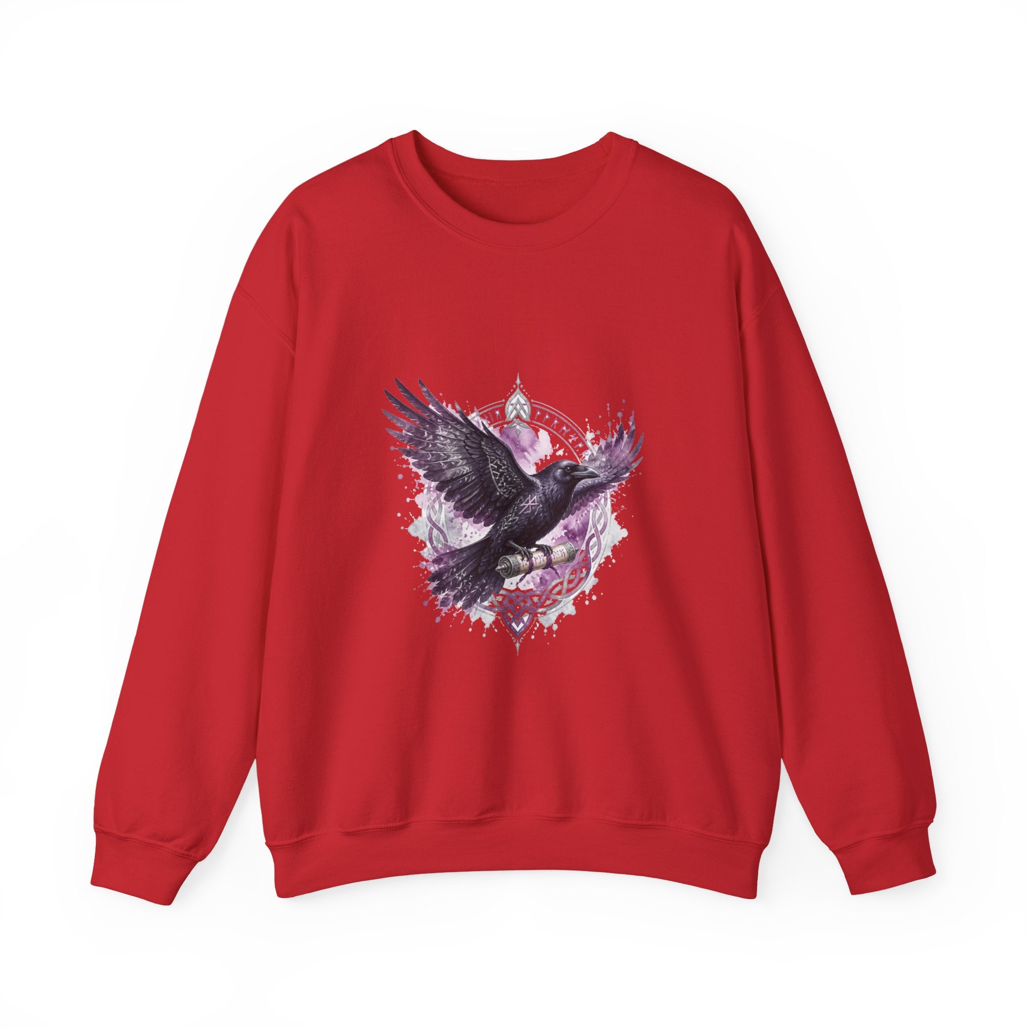 Matching Couple Sweatshirt - Huginn & Muninn Matching Couple Premium Fleece Sweatshirt Watercolor Art His Hers Birthday Gift - Design B