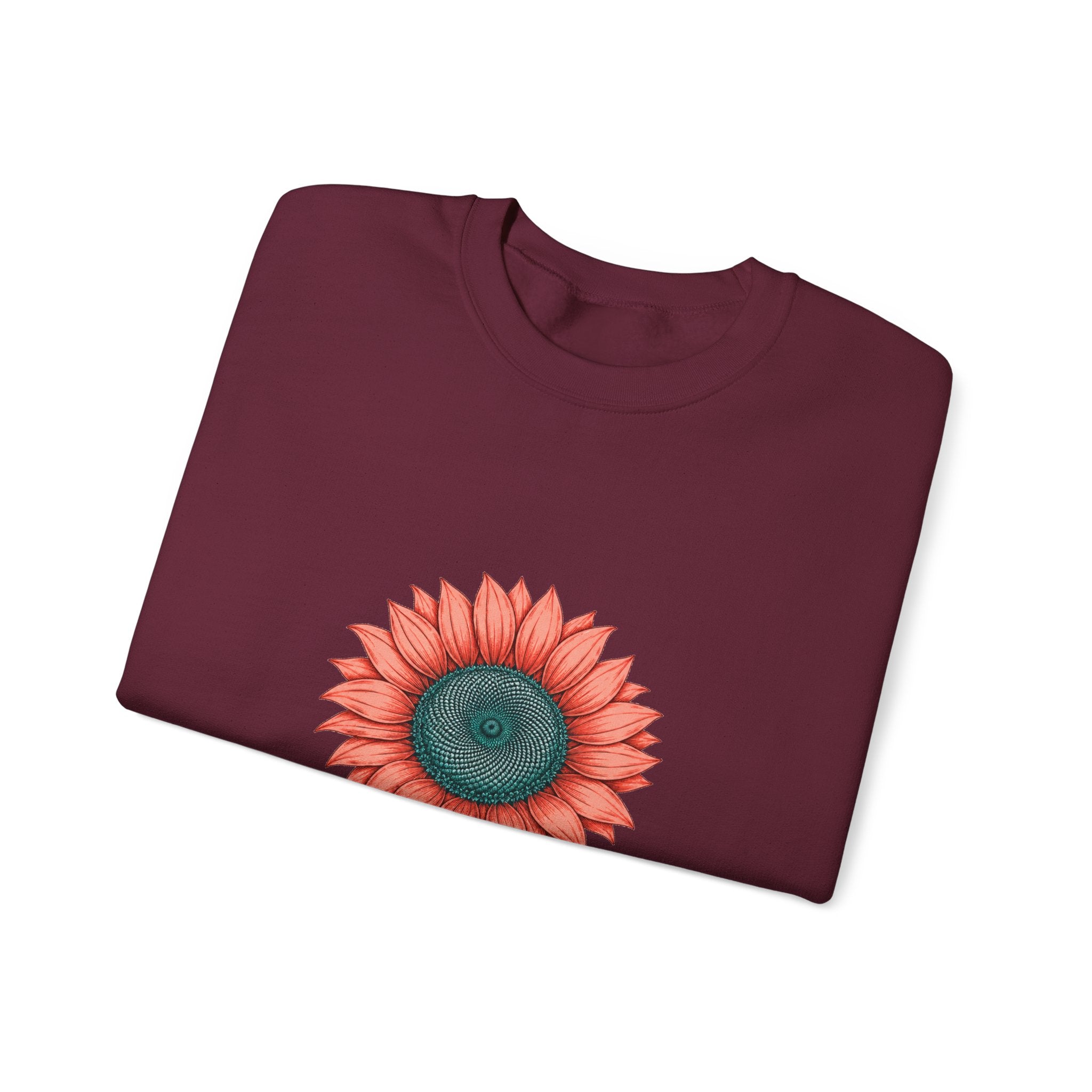 Matching Couple Sweatshirt - Sunflower & Moonflower Matching Couple Crewneck Sweatshirt Hand-Drawn Art His Hers Best Friend Gift - Design A