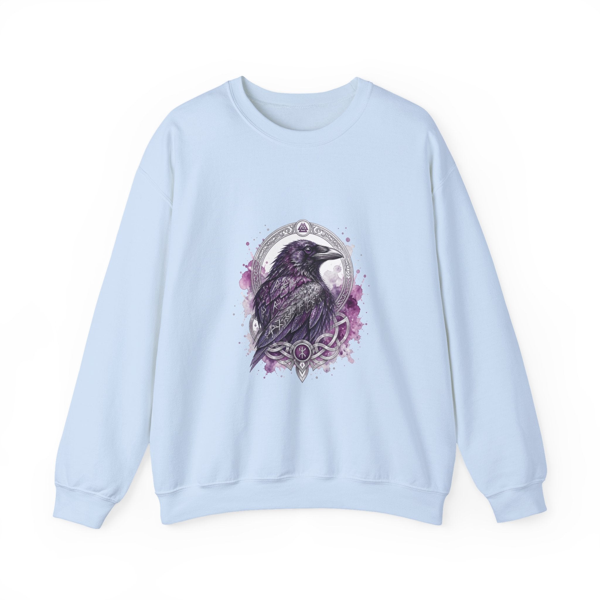 Matching Couple Sweatshirt - Huginn & Muninn Matching Couple Premium Fleece Sweatshirt Watercolor Art His Hers Birthday Gift - Design A