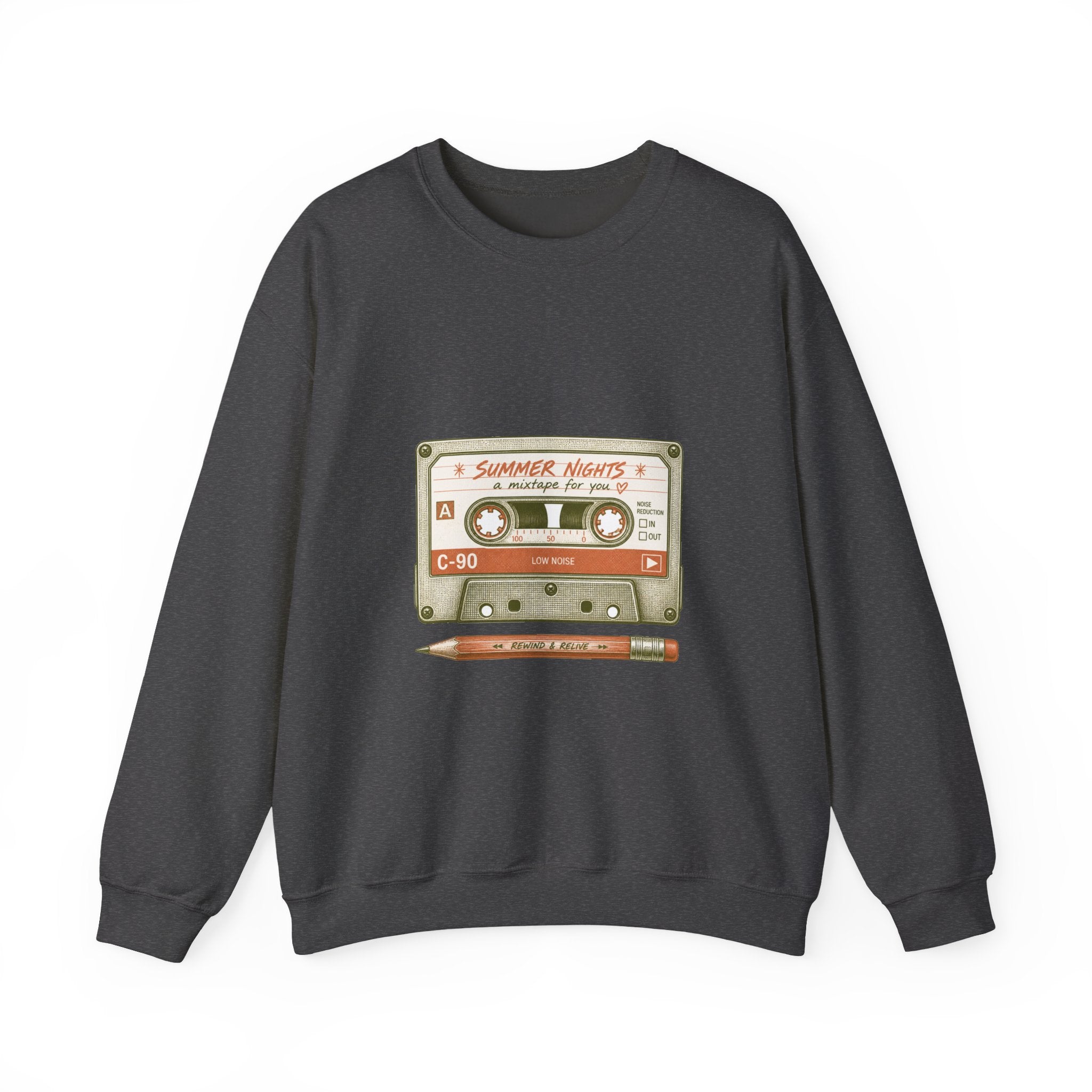 Matching Couple Sweatshirt - Vinyl & Cassette Matching Couple Premium Fleece Sweatshirt Vintage Art His Hers Honeymoon Gift - Design B