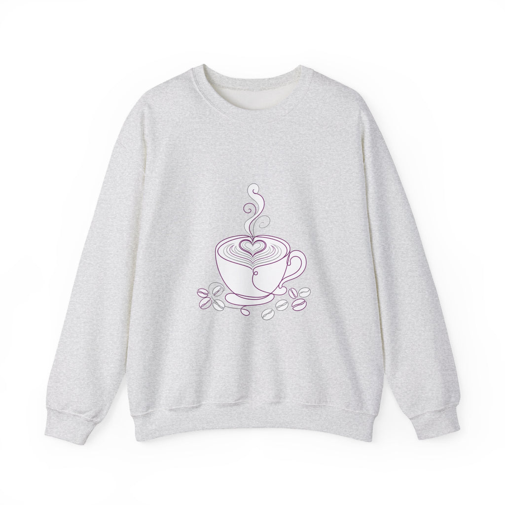 Matching Couple Sweatshirt - Coffee & Tea Matching Couple Comfort Colors Crew Minimalist Art His Hers Christmas Gift - Design A