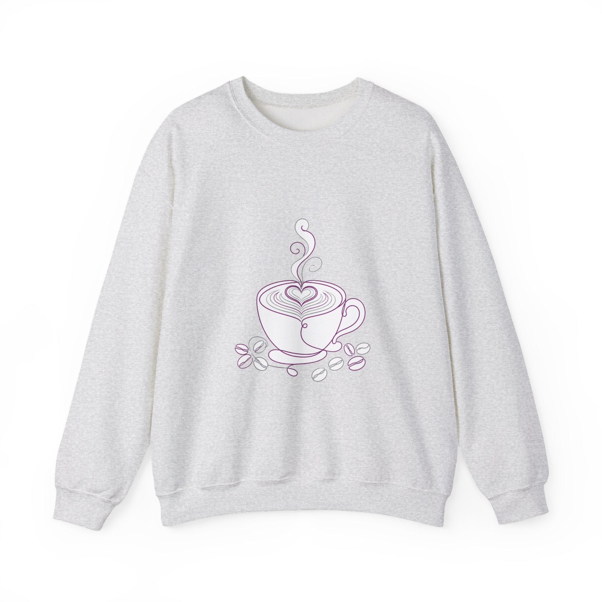 Matching Couple Sweatshirt - Coffee & Tea Matching Couple Comfort Colors Crew Minimalist Art His Hers Christmas Gift - Design A
