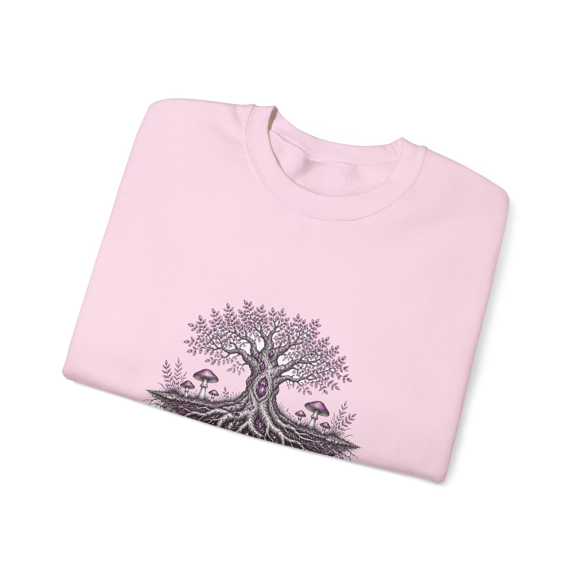 Matching Couple Sweatshirt - Ancient Oak & Deep Roots Matching Couple Premium Fleece Sweatshirt Hand-Drawn Art His Hers Anniversary Gift - Design B