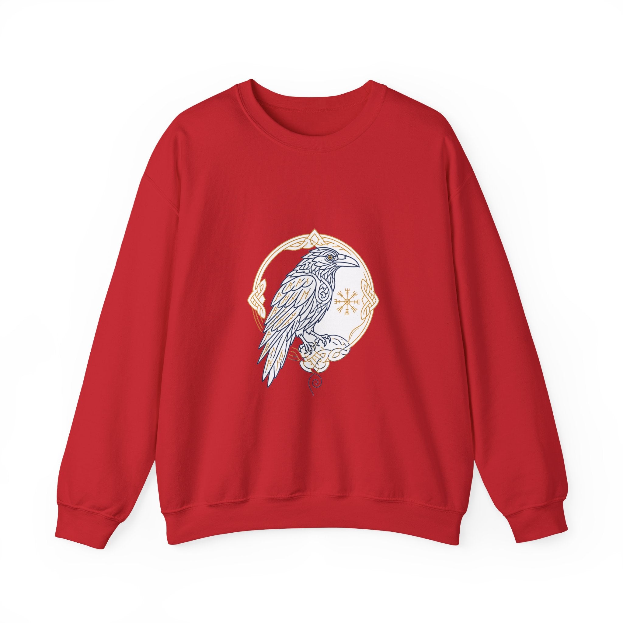 Matching Couple Sweatshirt - Huginn & Muninn Matching Couple Premium Fleece Sweatshirt Minimalist Art His Hers Christmas Gift - Design A