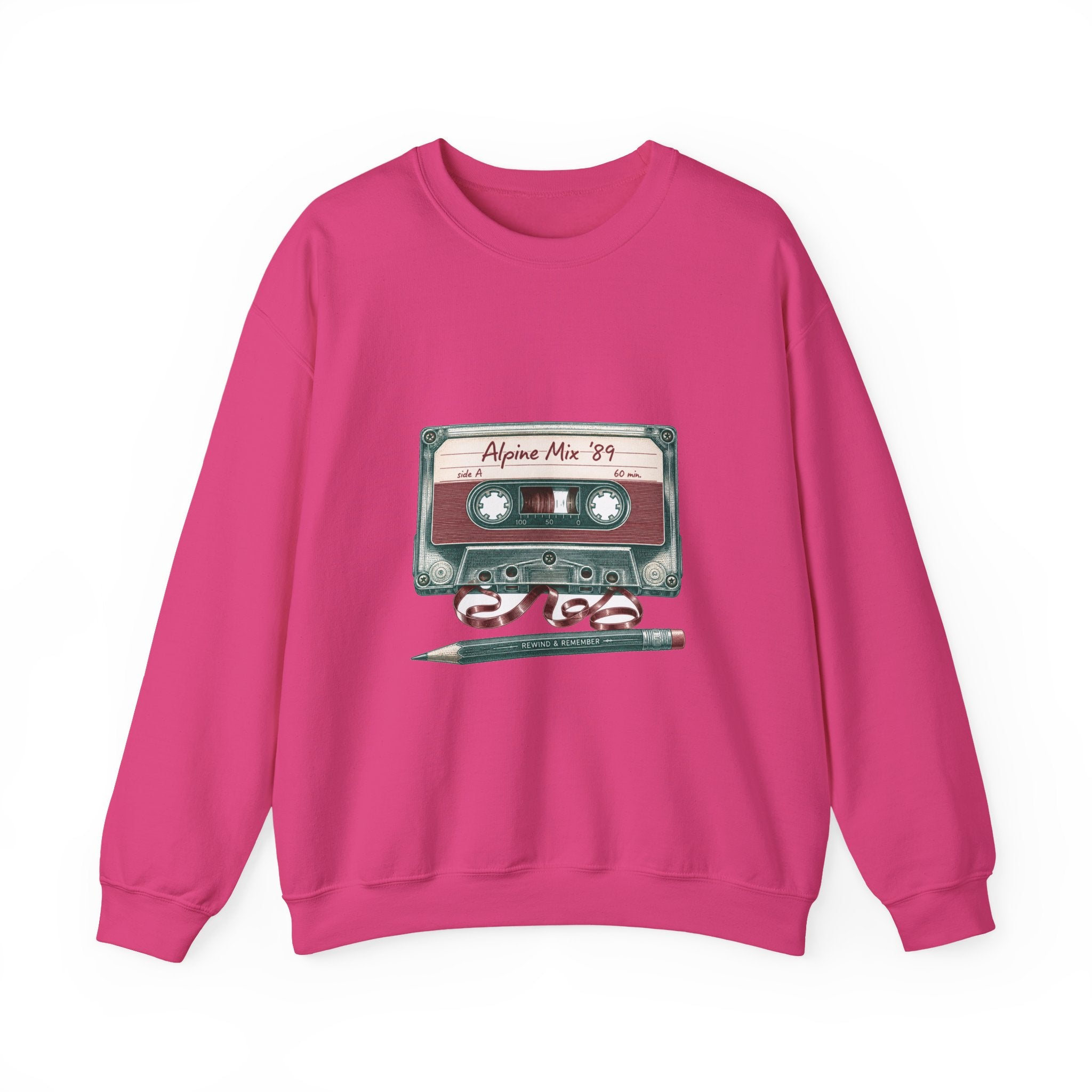 Matching Couple Sweatshirt - Vinyl & Cassette Matching Couple Crewneck Sweatshirt Vintage Art His Hers Wedding Gift - Design B