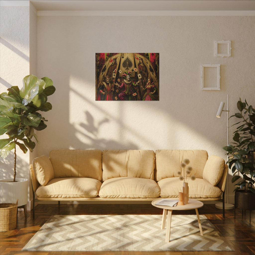 Playing Cards Tent Wall Art Canvas 16×20 Baroque Home Office Decor Maximalist Print