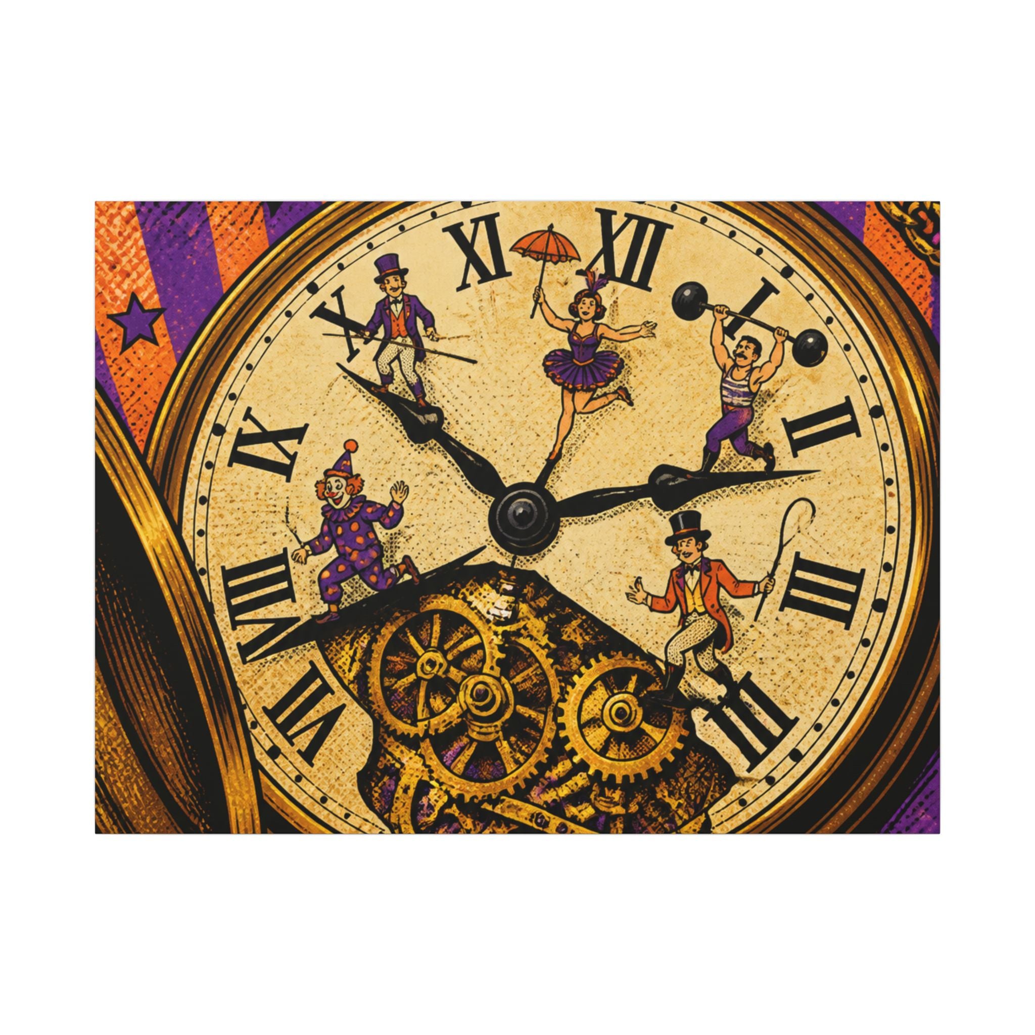 Pocket Watch Performers Wall Art Canvas 16×20 Pop Art Living Room Decor Maximalist Print