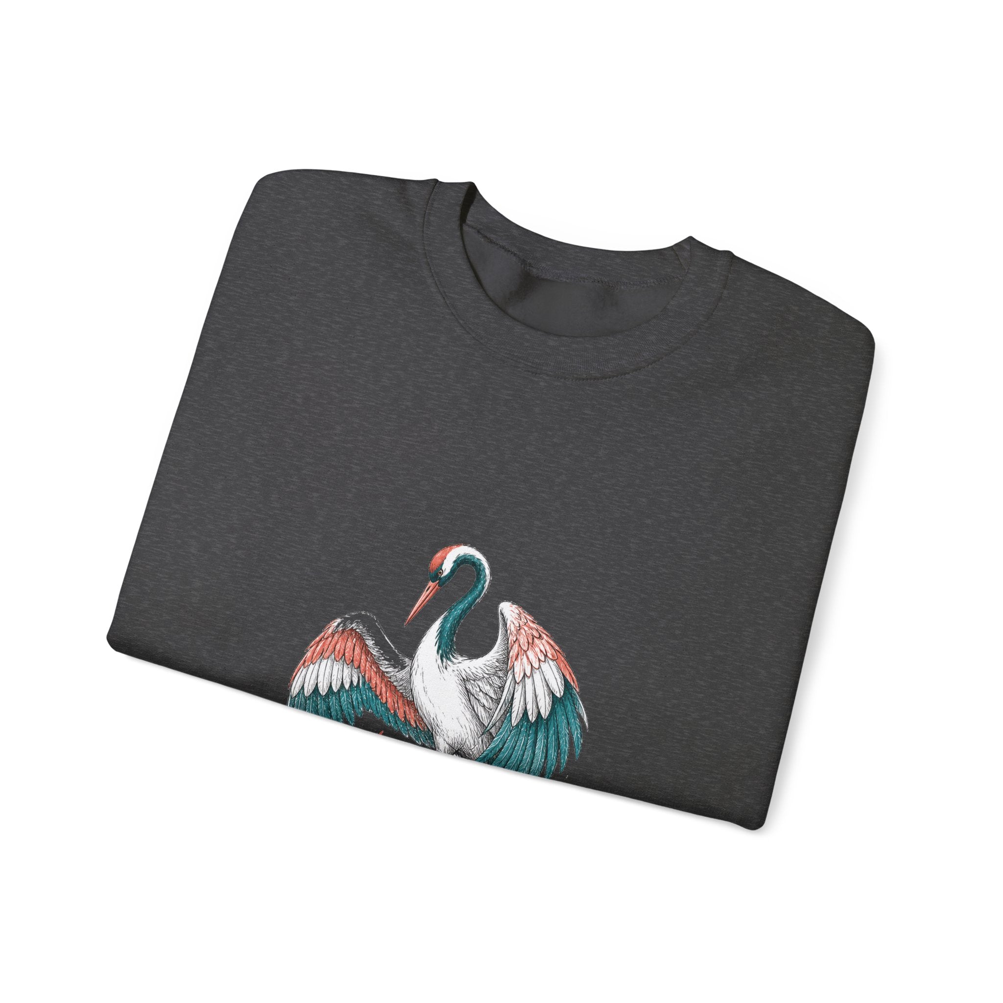 Matching Couple Sweatshirt - Tiger & Crane Matching Couple Comfort Colors Crew Hand-Drawn Art His Hers Anniversary Gift - Design B