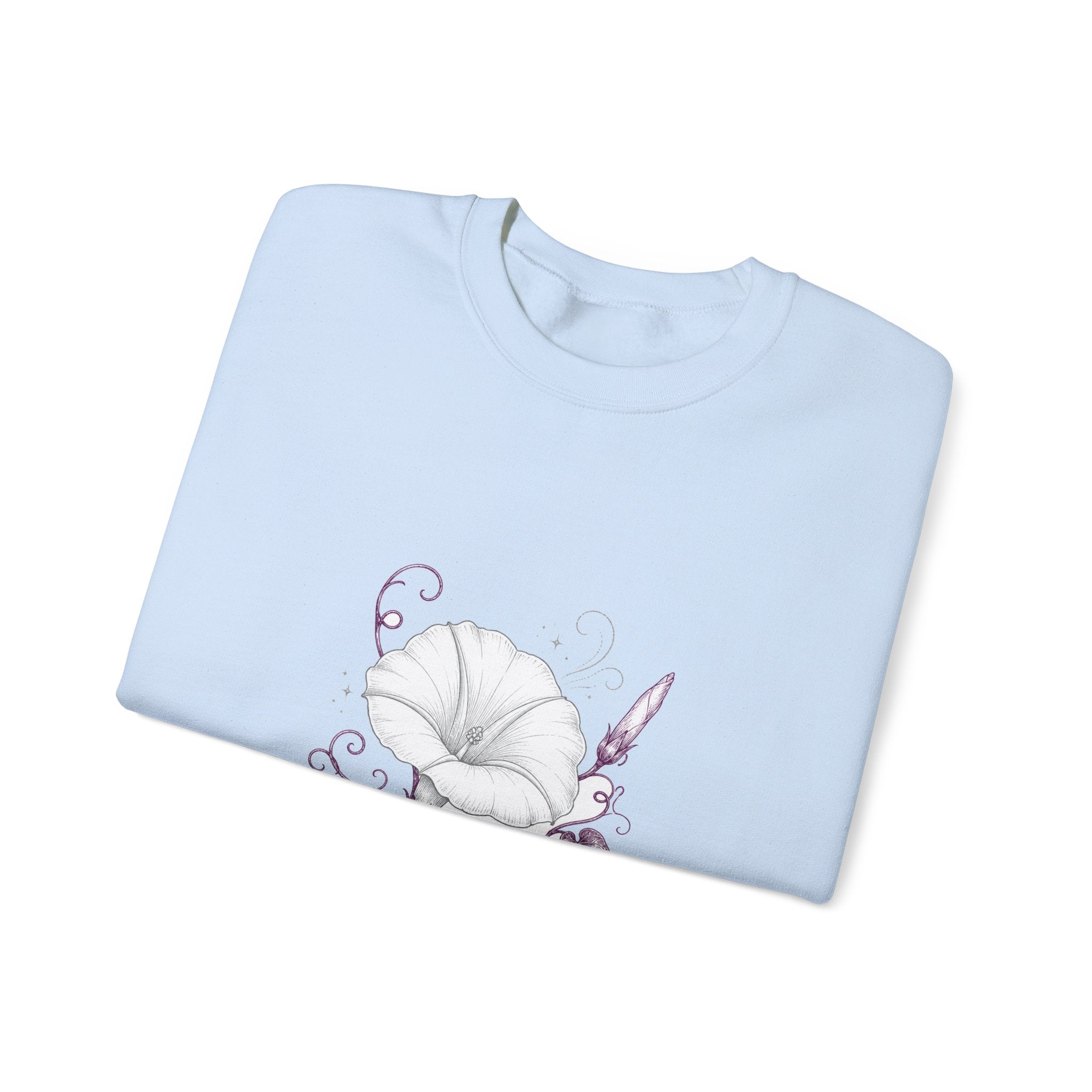 Matching Couple Sweatshirt - Sunflower & Moonflower Matching Couple Premium Fleece Sweatshirt Hand-Drawn Art His Hers Anniversary Gift - Design B