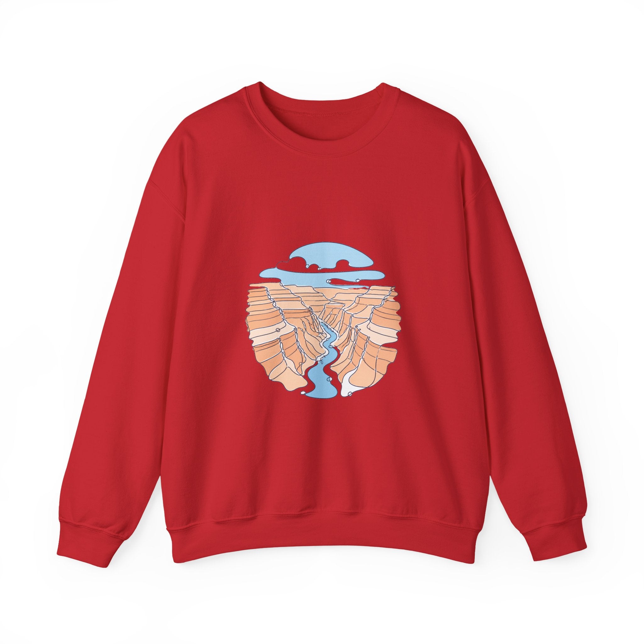 Matching Couple Sweatshirt - Lavender Fields & Canyon Matching Couple Comfort Colors Crew Minimalist Art His Hers Christmas Gift - Design B