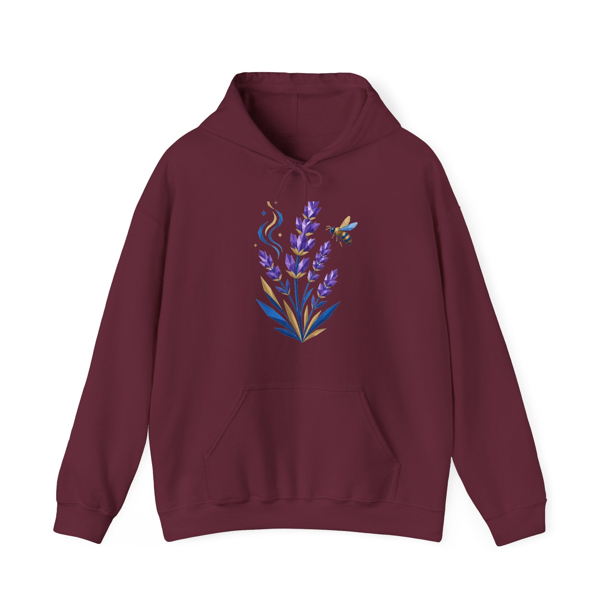 Matching Couple Sweatshirt - Lavender & Thistle Matching Couple Hooded Sweatshirt Geometric Art His Hers Couple Gift - Design A