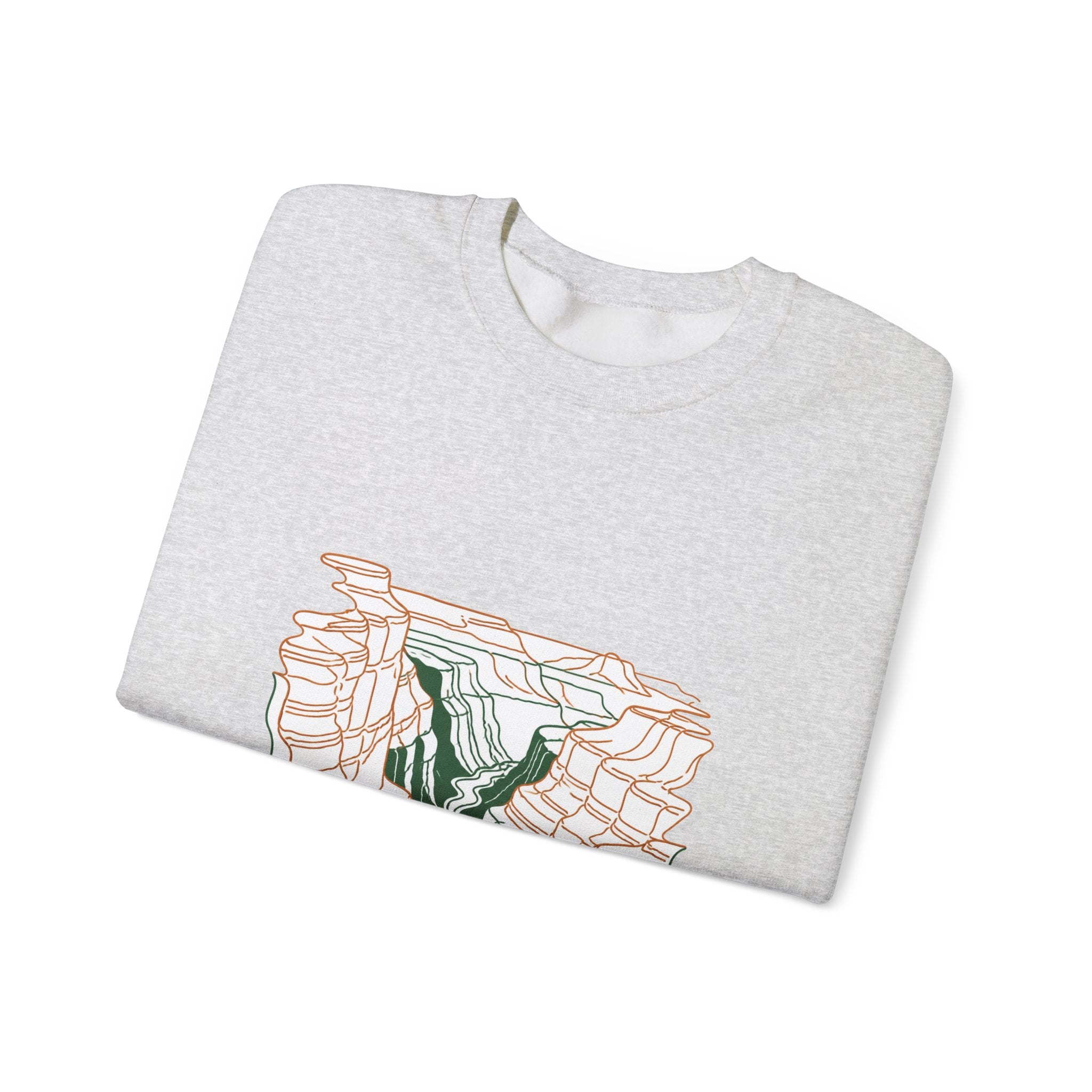 Matching Couple Sweatshirt - Lavender Fields & Canyon Matching Couple Premium Fleece Sweatshirt Minimalist Art His Hers Christmas Gift - Design B