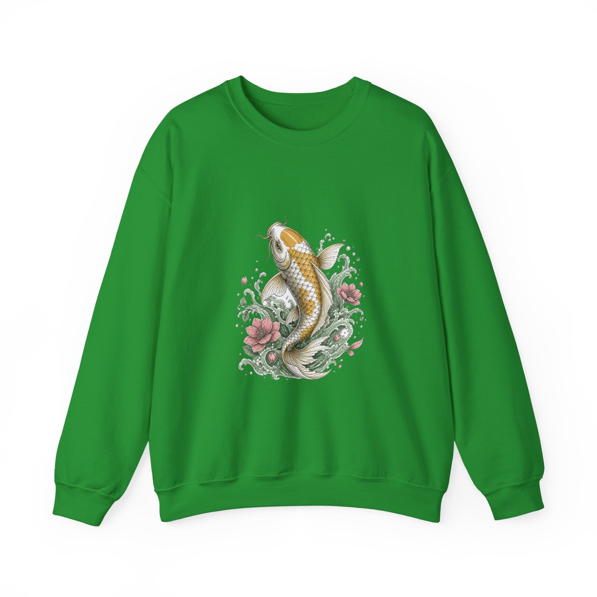 Matching Couple Sweatshirt - Koi Fish Yin Yang Matching Couple Premium Fleece Sweatshirt Hand-Drawn Art His Hers Anniversary Gift - Design A