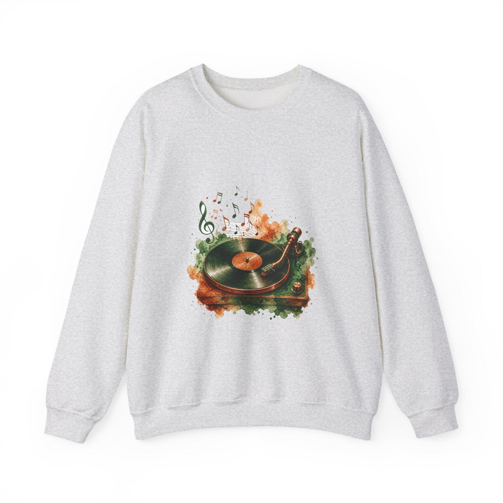 Matching Couple Sweatshirt - Vinyl & Cassette Matching Couple Premium Fleece Sweatshirt Watercolor Art His Hers Birthday Gift - Design A