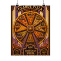 Pizza Ferris Wheel Wall Art Poster 18×24 Art Deco Entryway Decor Maximalist Print