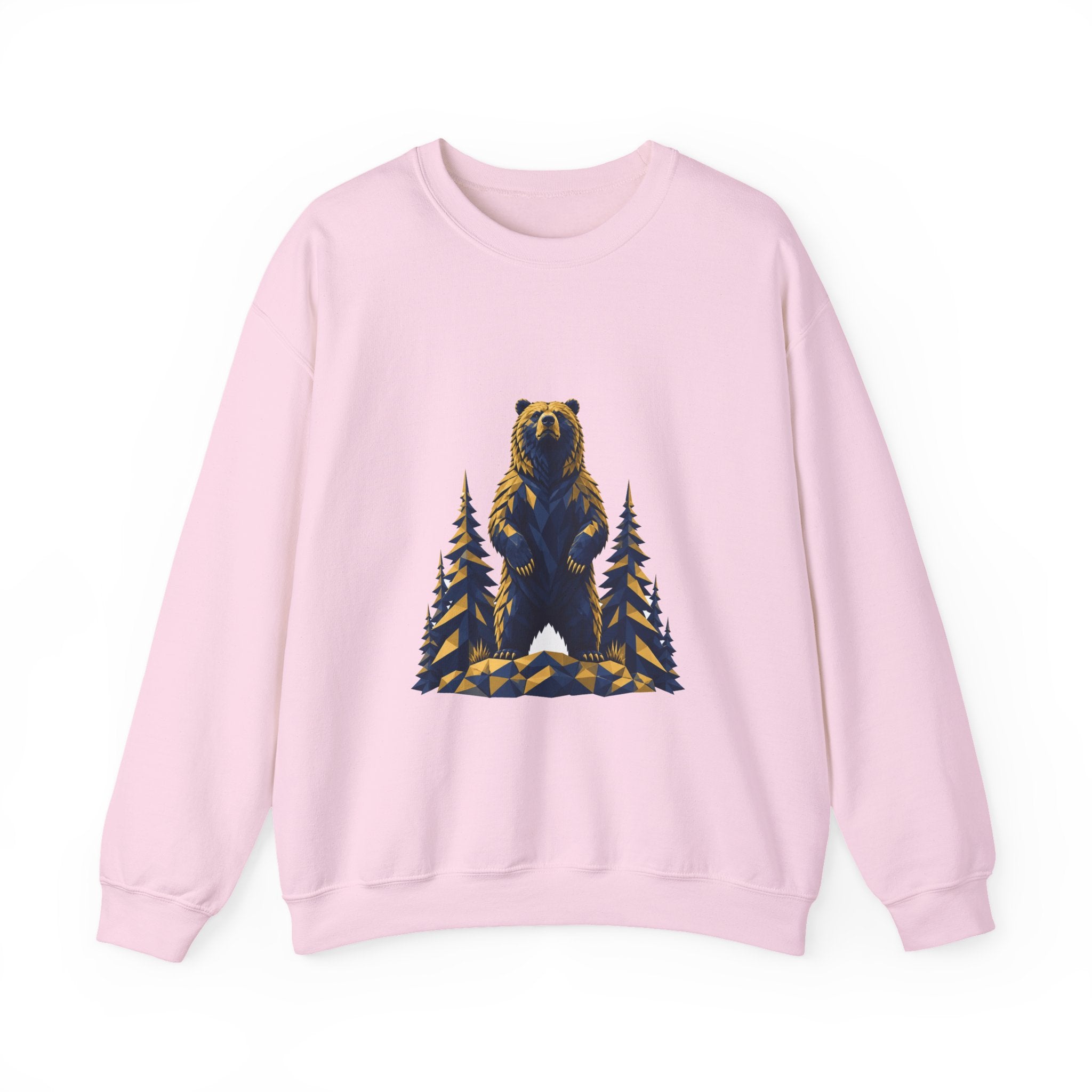 Matching Couple Sweatshirt - Bear & Deer Matching Couple Comfort Colors Crew Geometric Art His Hers Love Gift - Design A