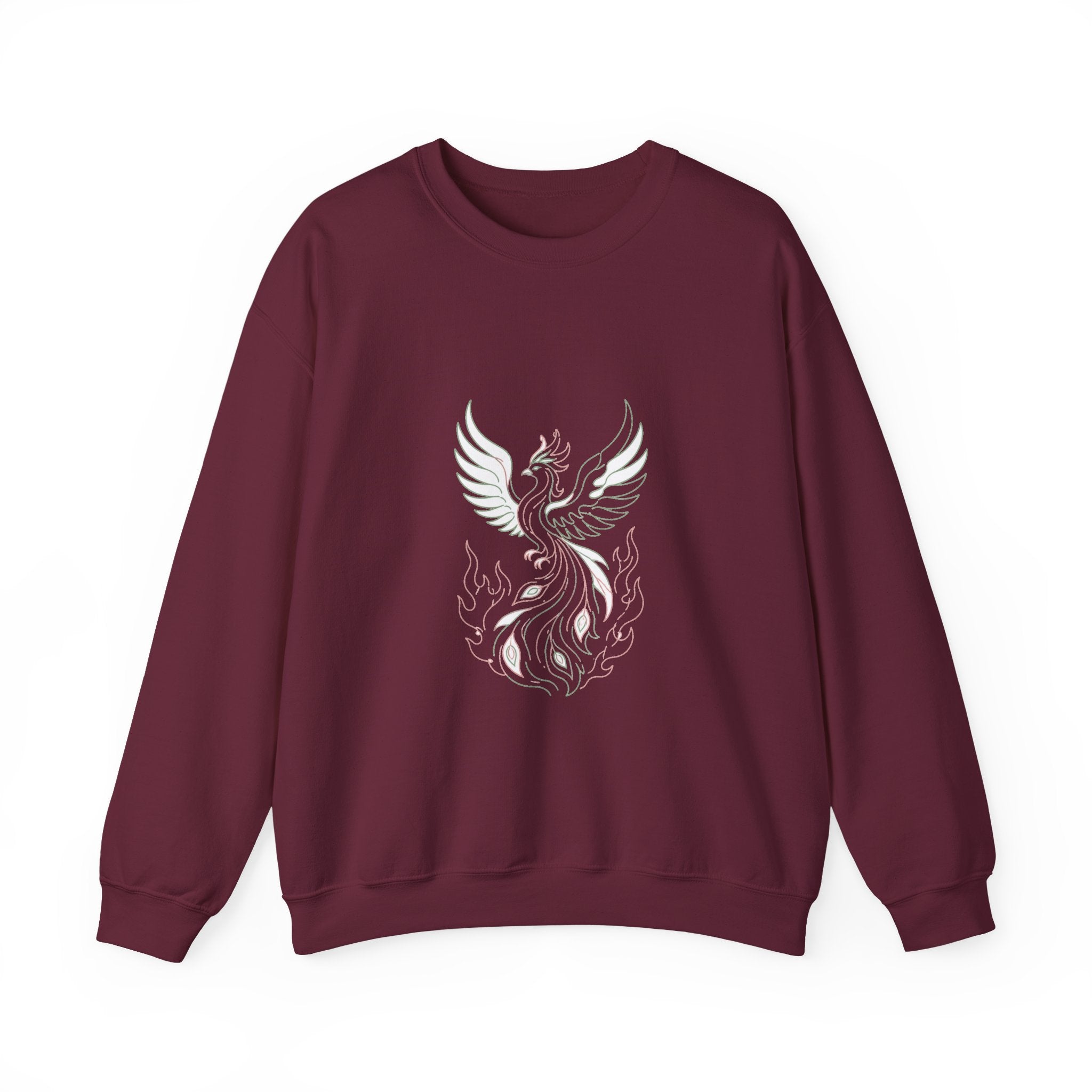 Matching Couple Sweatshirt - Dragon & Phoenix Matching Couple Premium Fleece Sweatshirt Minimalist Art His Hers Christmas Gift - Design B