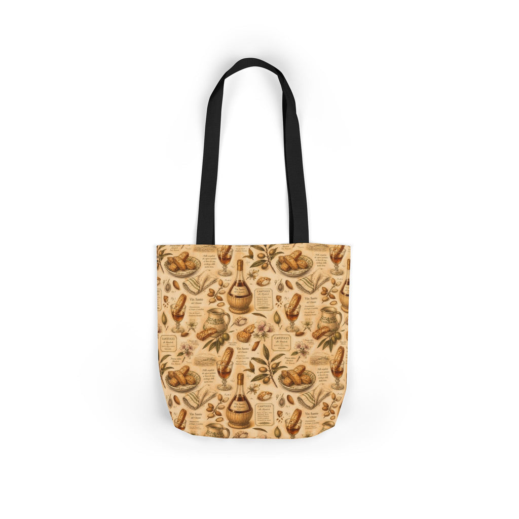 Biscotti & Vin Santo Canvas Tote Bag Mediterranean Kitchen Botanical Design Italian Cottagecore Gift