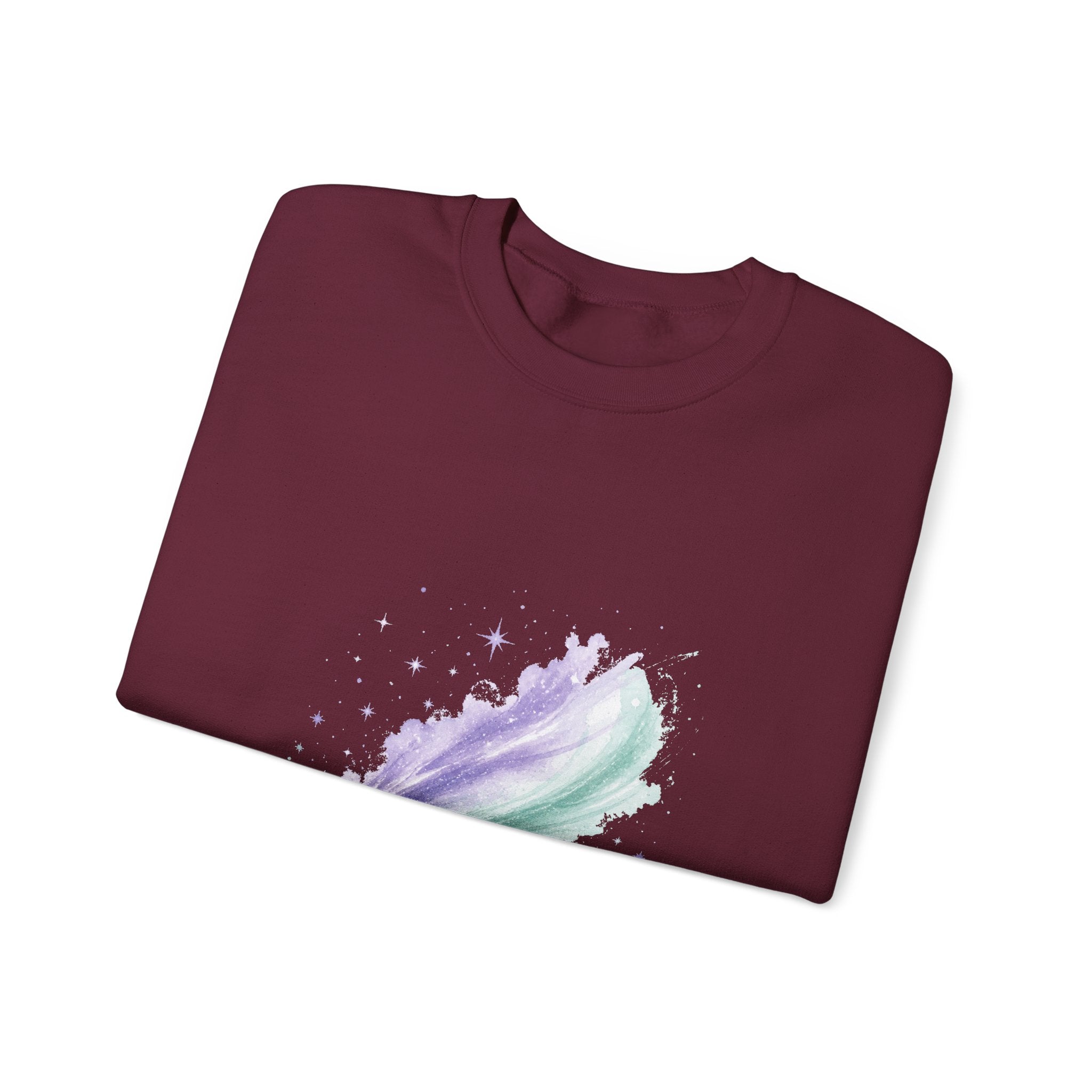 Matching Couple Sweatshirt - Comet & Asteroid Matching Couple Premium Fleece Sweatshirt Watercolor Art His Hers Birthday Gift - Design A