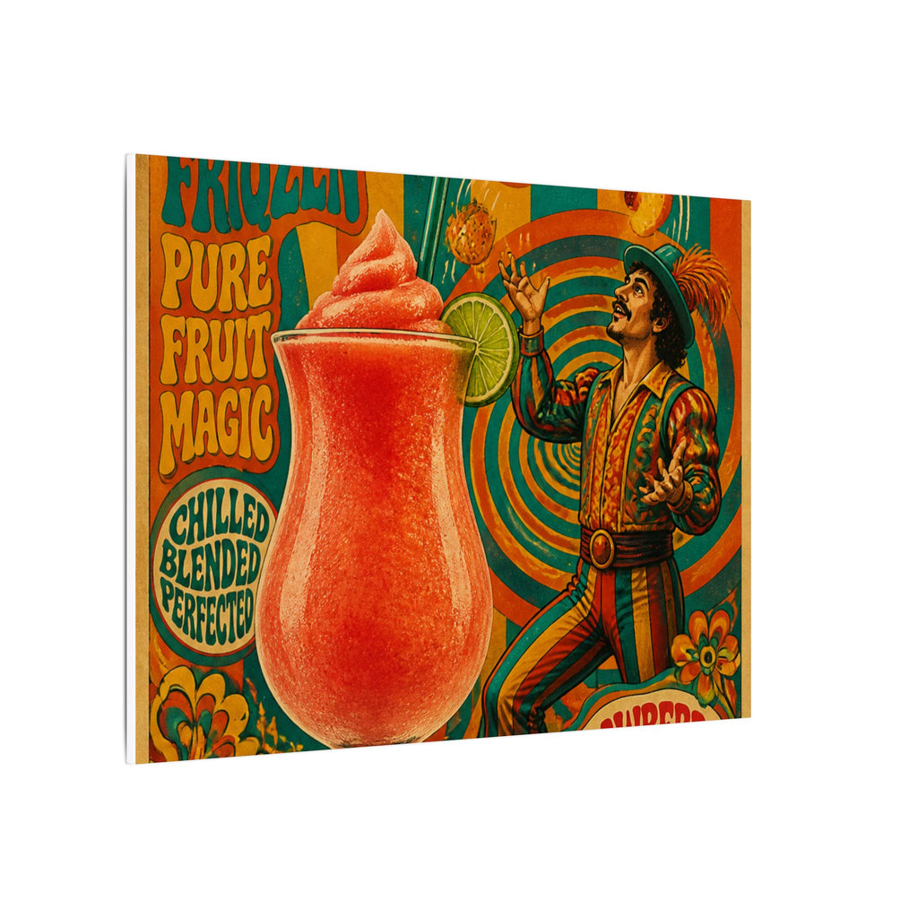 Daiquiri Fruit Juggler Wall Art Canvas 16×20 Psychedelic Cafe Decor Maximalist Print