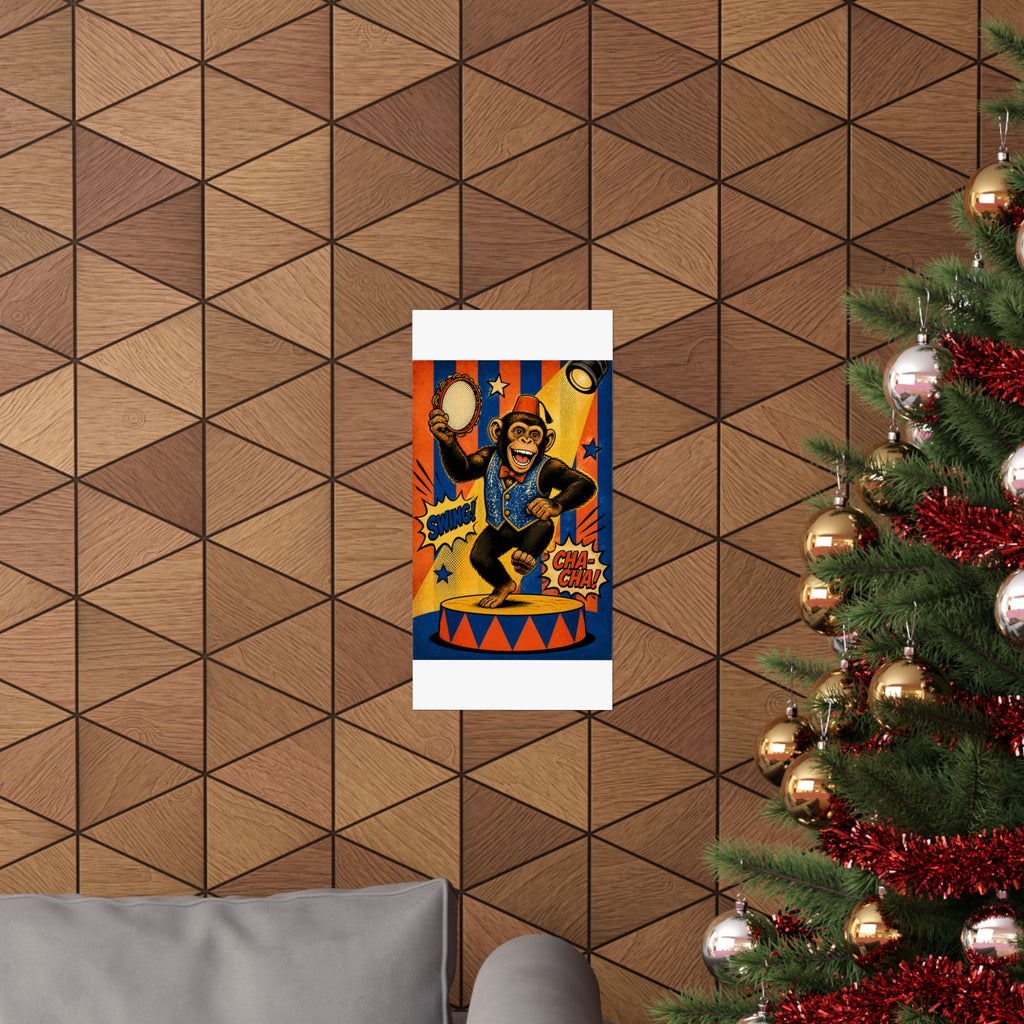 Dancing Monkey Wall Art Poster 18×24 Pop Art Living Room Decor Maximalist Print